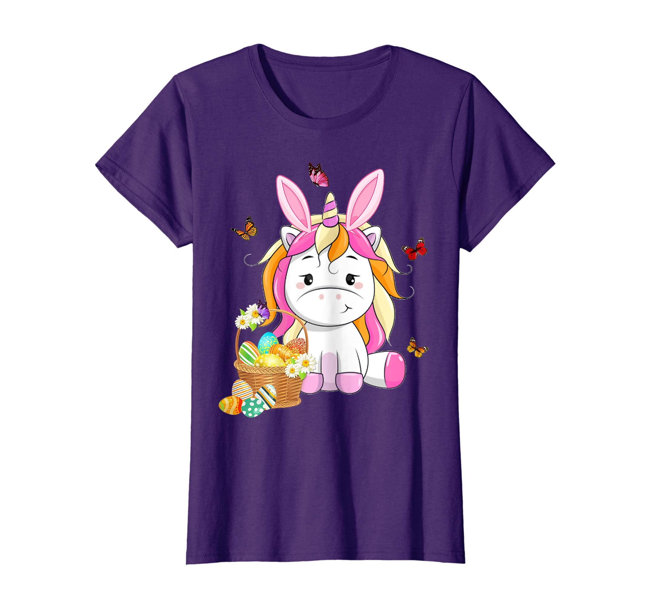 Unicorn Bunny Hat Rabbit Easter Eggs Shirt Happy Ea