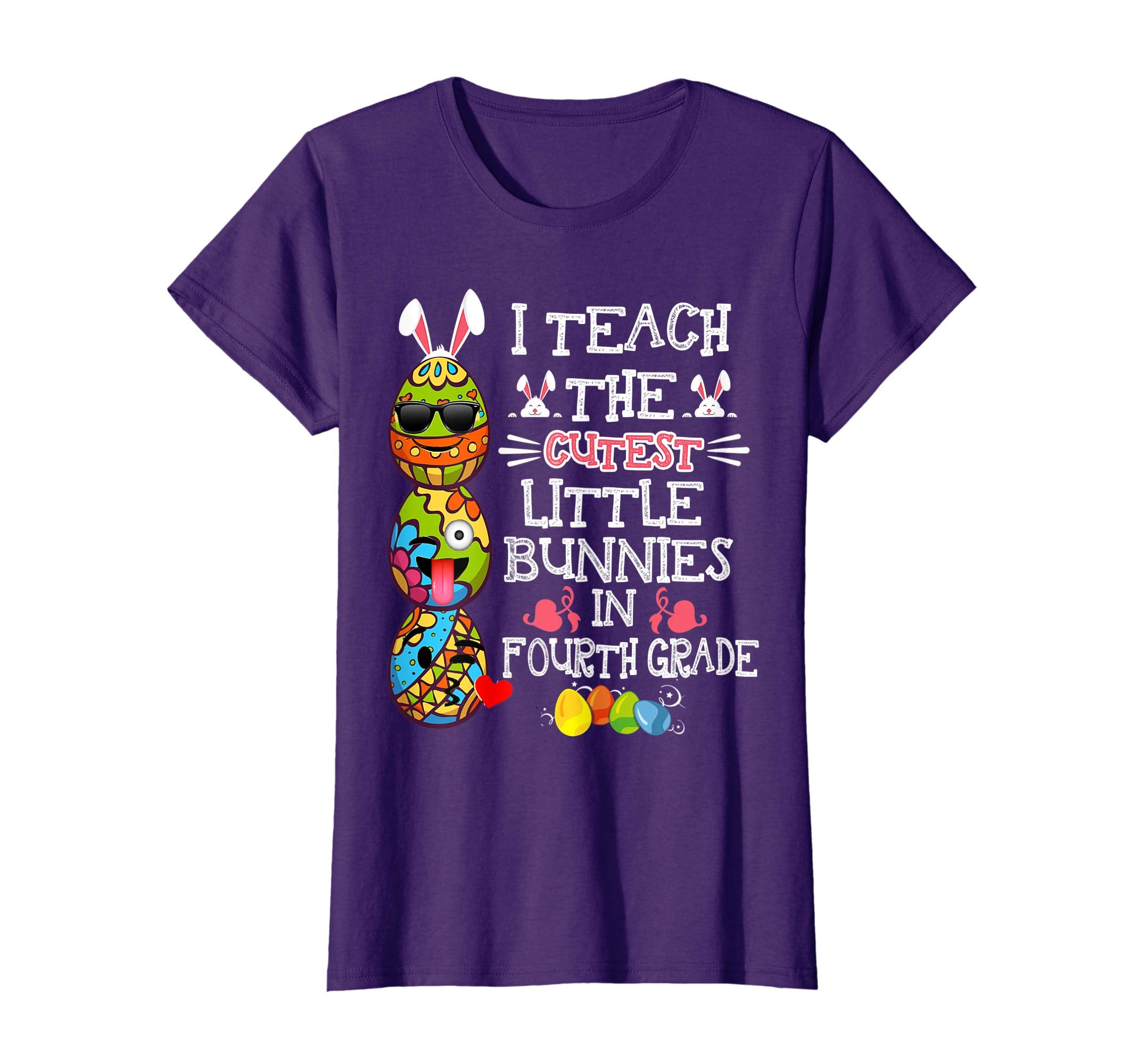Easter Fourth Grade Teacher T Shirt Easter Egg Emoji T-Shirt