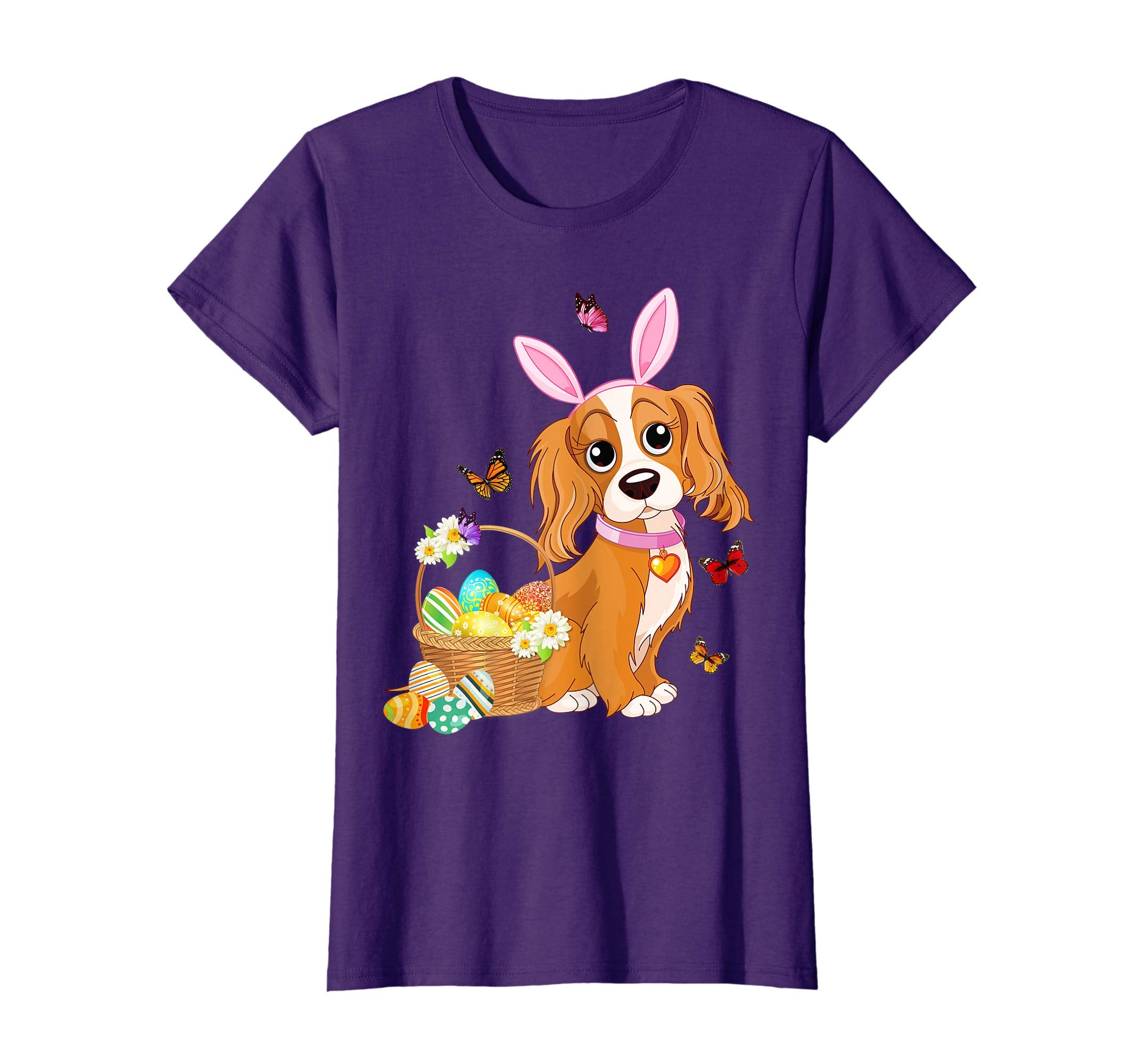 Dog Bunny Hat Rabbit Easter Eggs Shirt Happy Ea