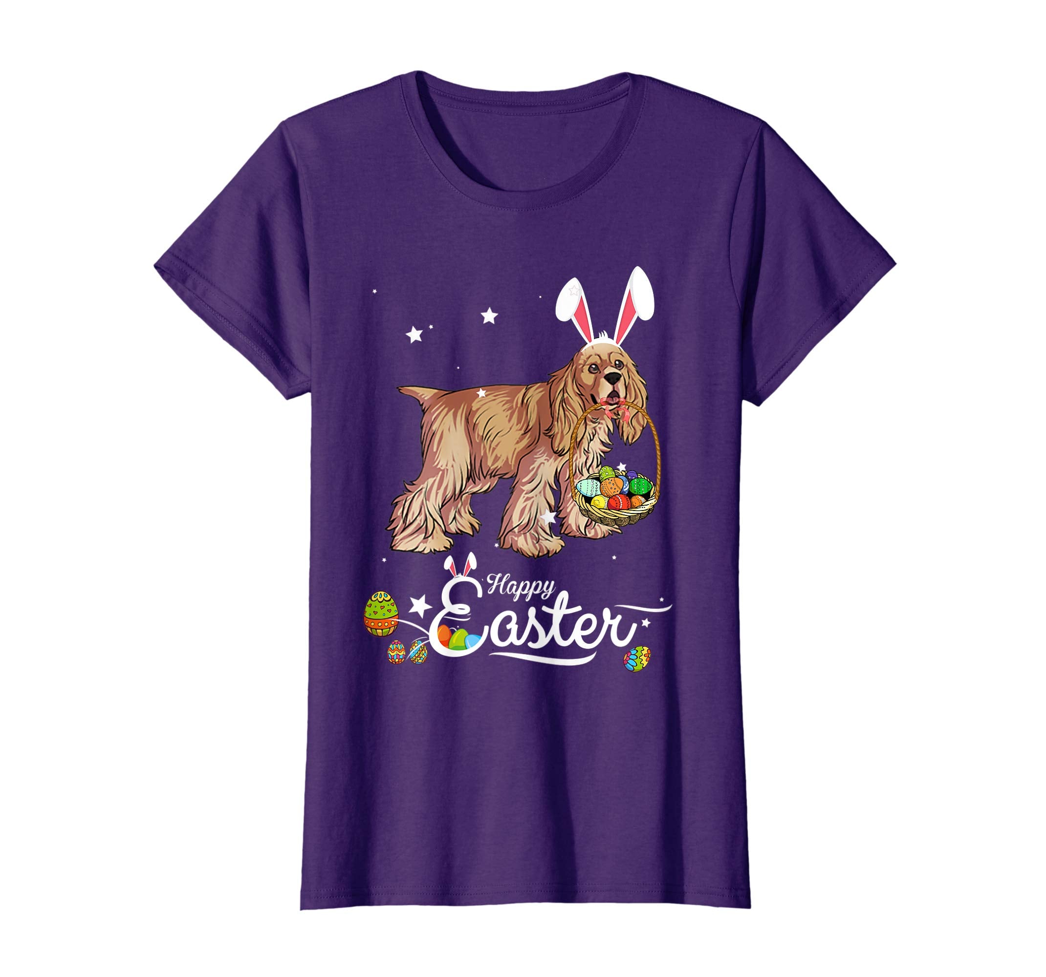Cocker Spaniel Dog With Bunny Hat Easter Costume T Shirt