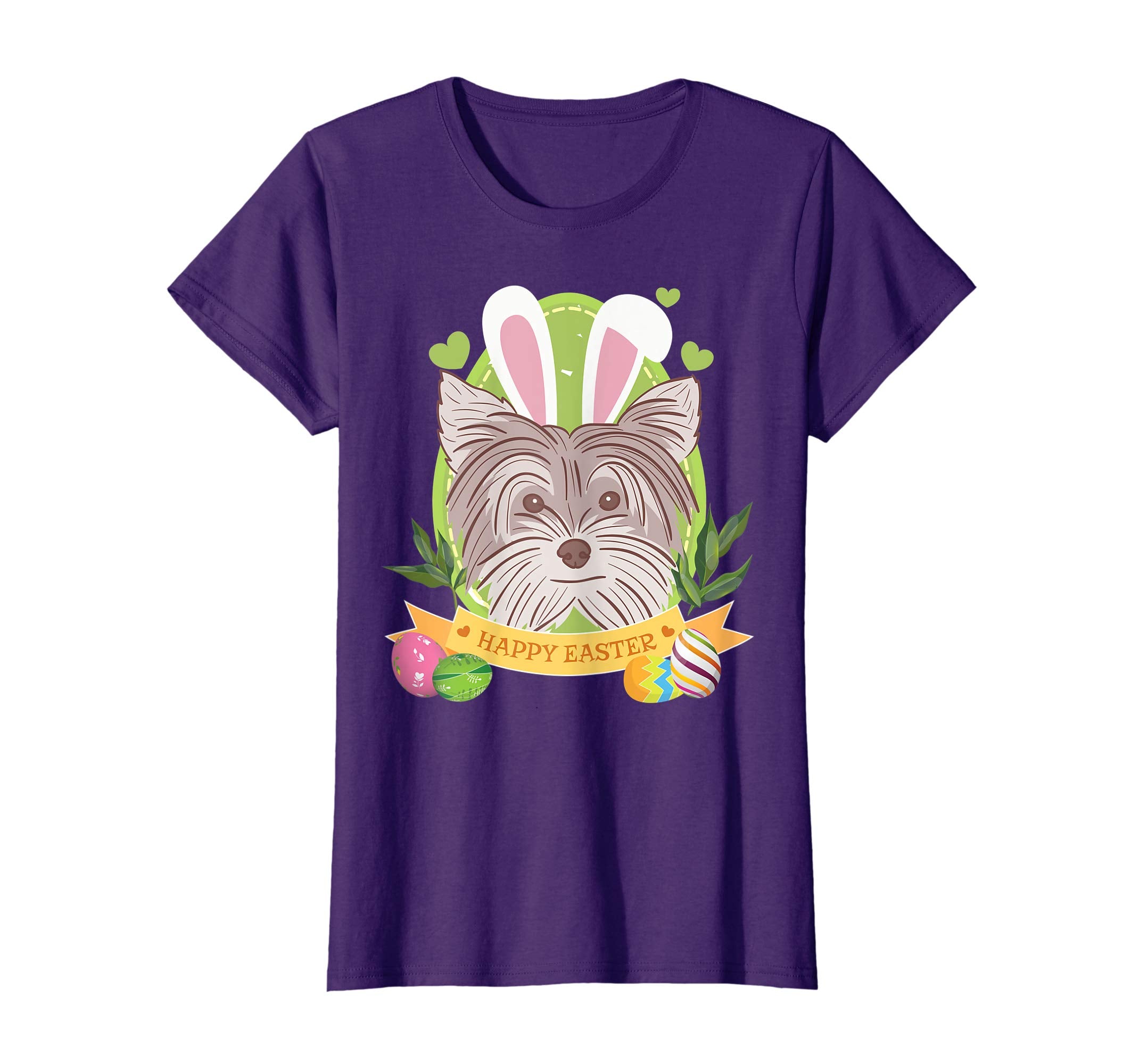 Bunny Yorkshire Terrier Dog Easter Day Lovers T-Shirt Egg