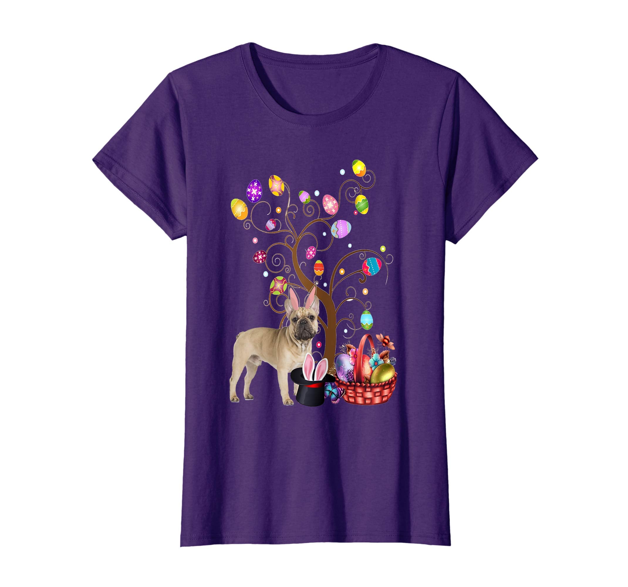 Bunny French Bulldog Easter Day Hunting Egg T-Shirt Mom Gift