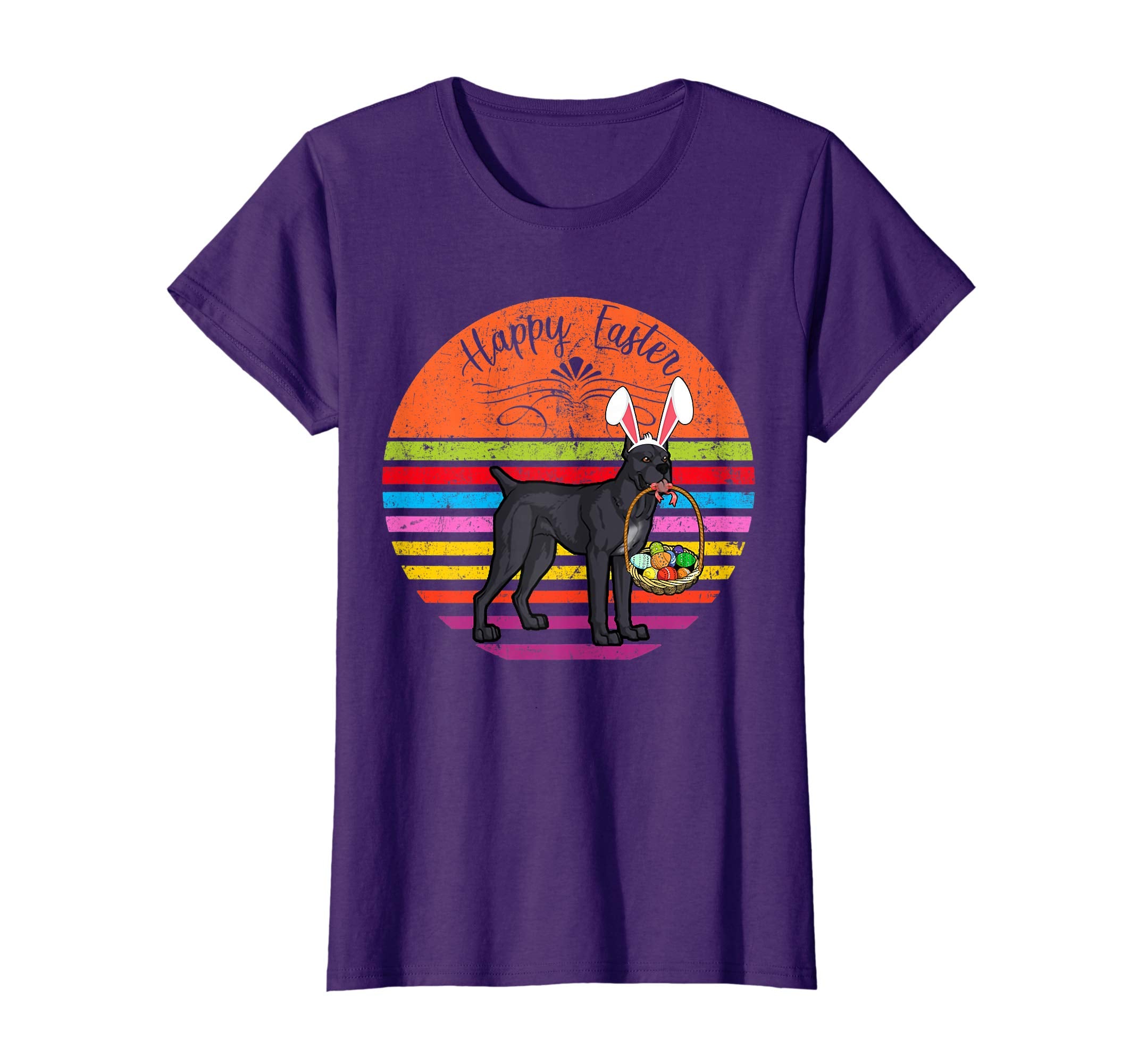 Cute Cane Corso Mastiff Dog With Bunny Hat Easter Eggs Shirt
