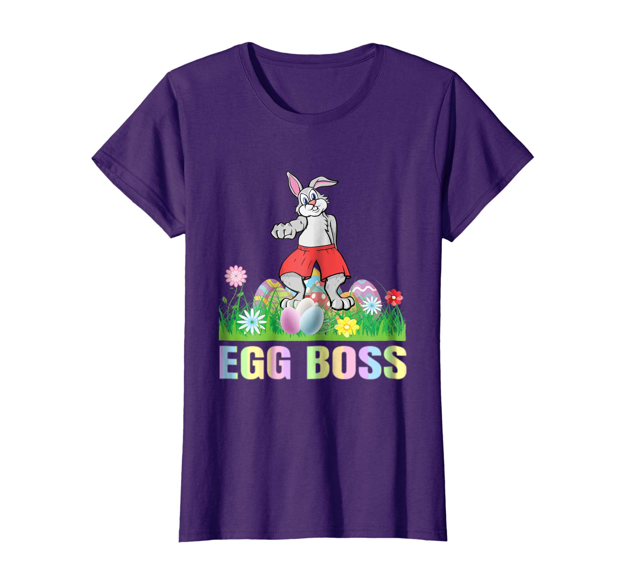 Egg Boss Easter Bunny T Shirt Kids Boys Girls