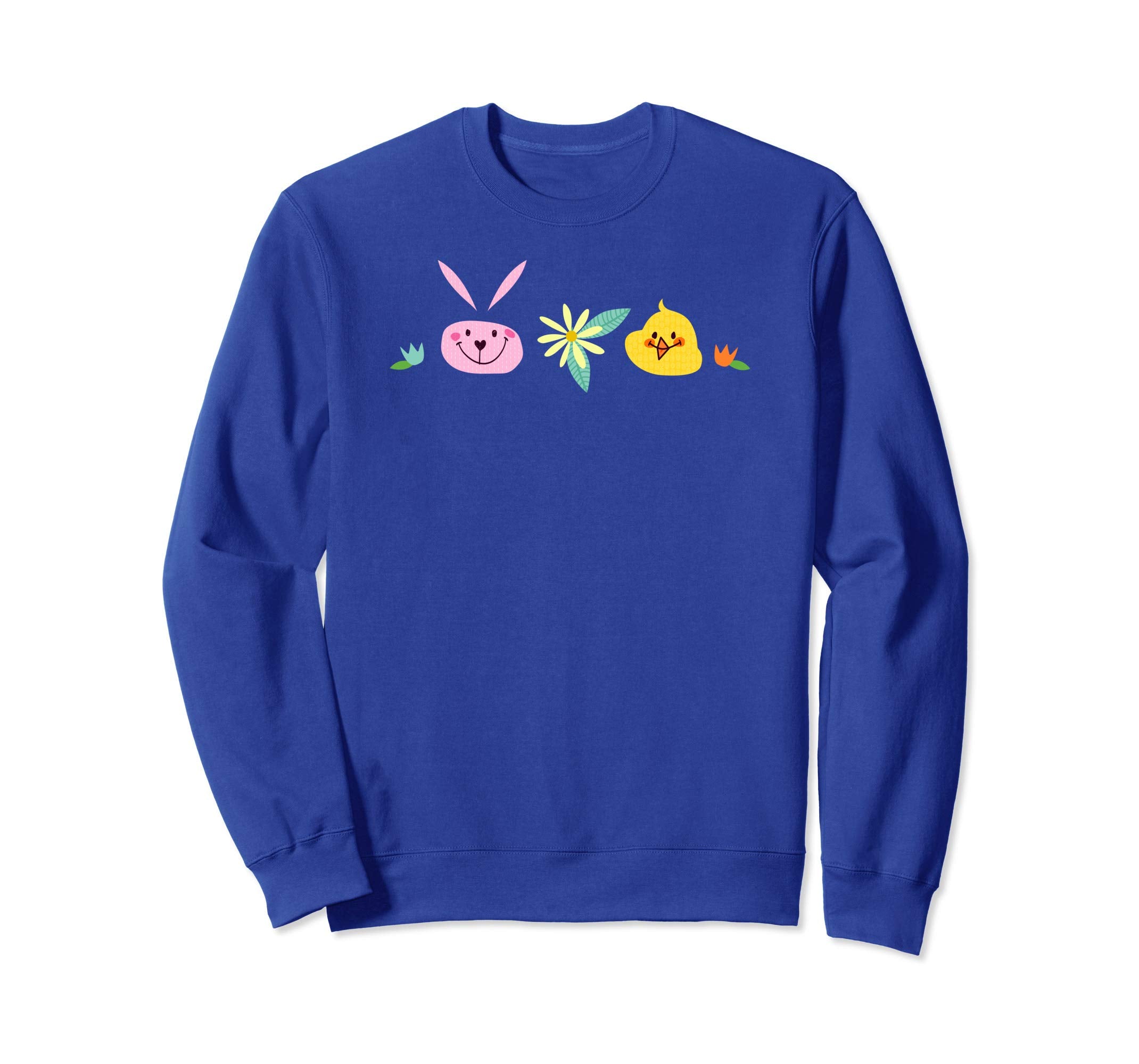 Cute Easter Bunny and Chick Spring Sweatshirt Women