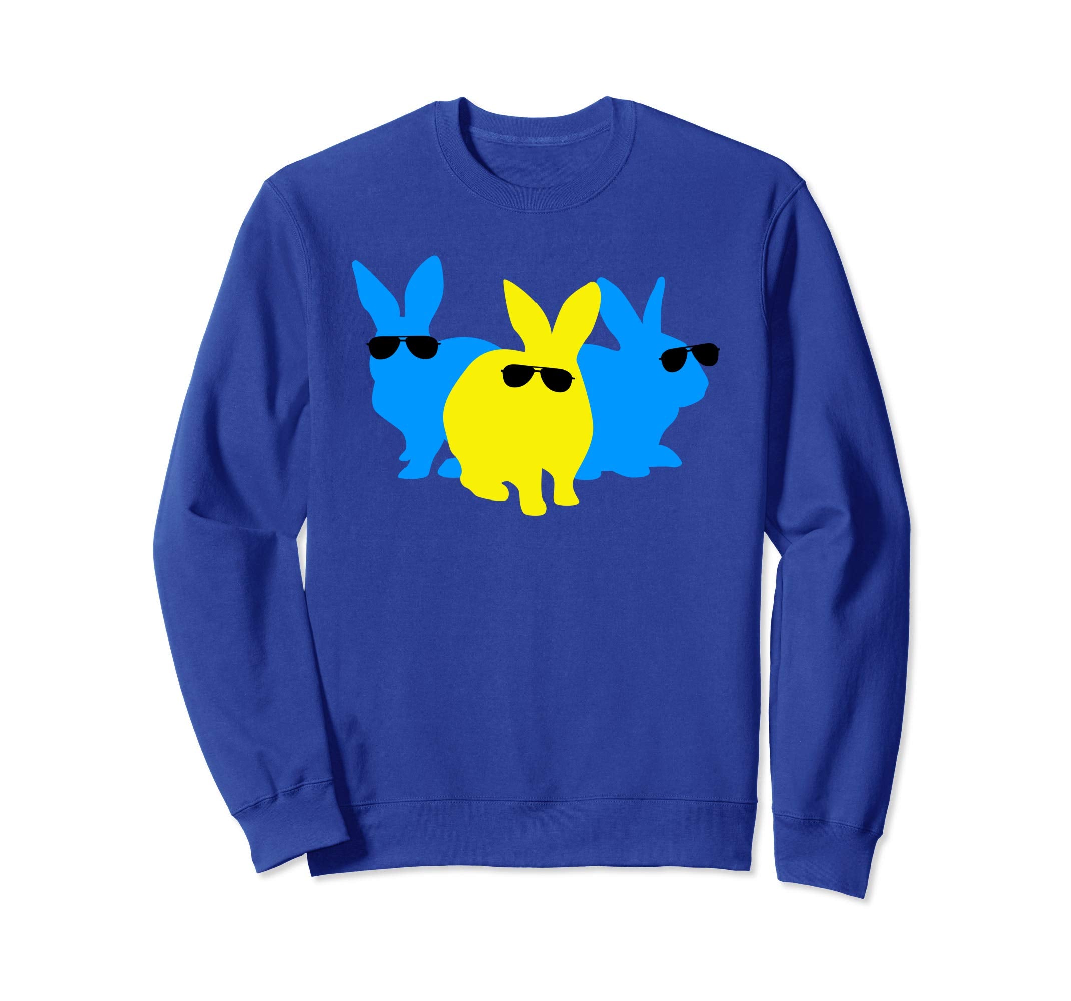 Cute Trio Easter Bunnies In Shades Sweatshirt Easter Egg