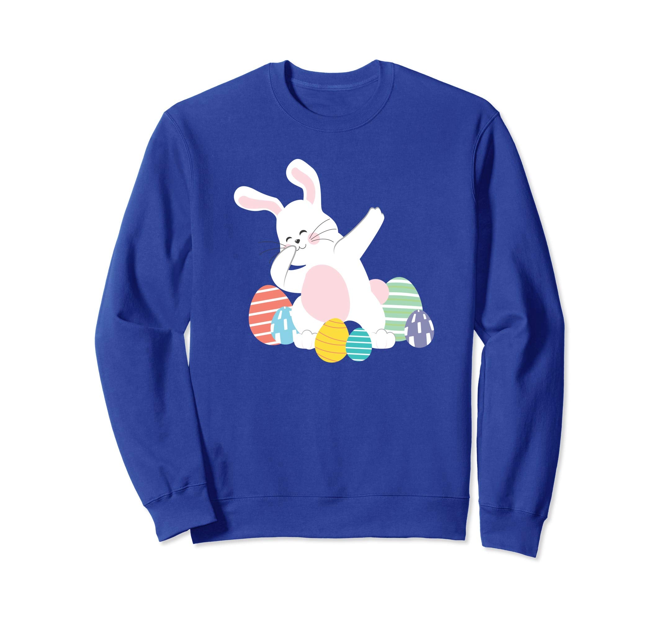 Dabbing Easter Bunny Sweatshirt Colorful Easter Egg