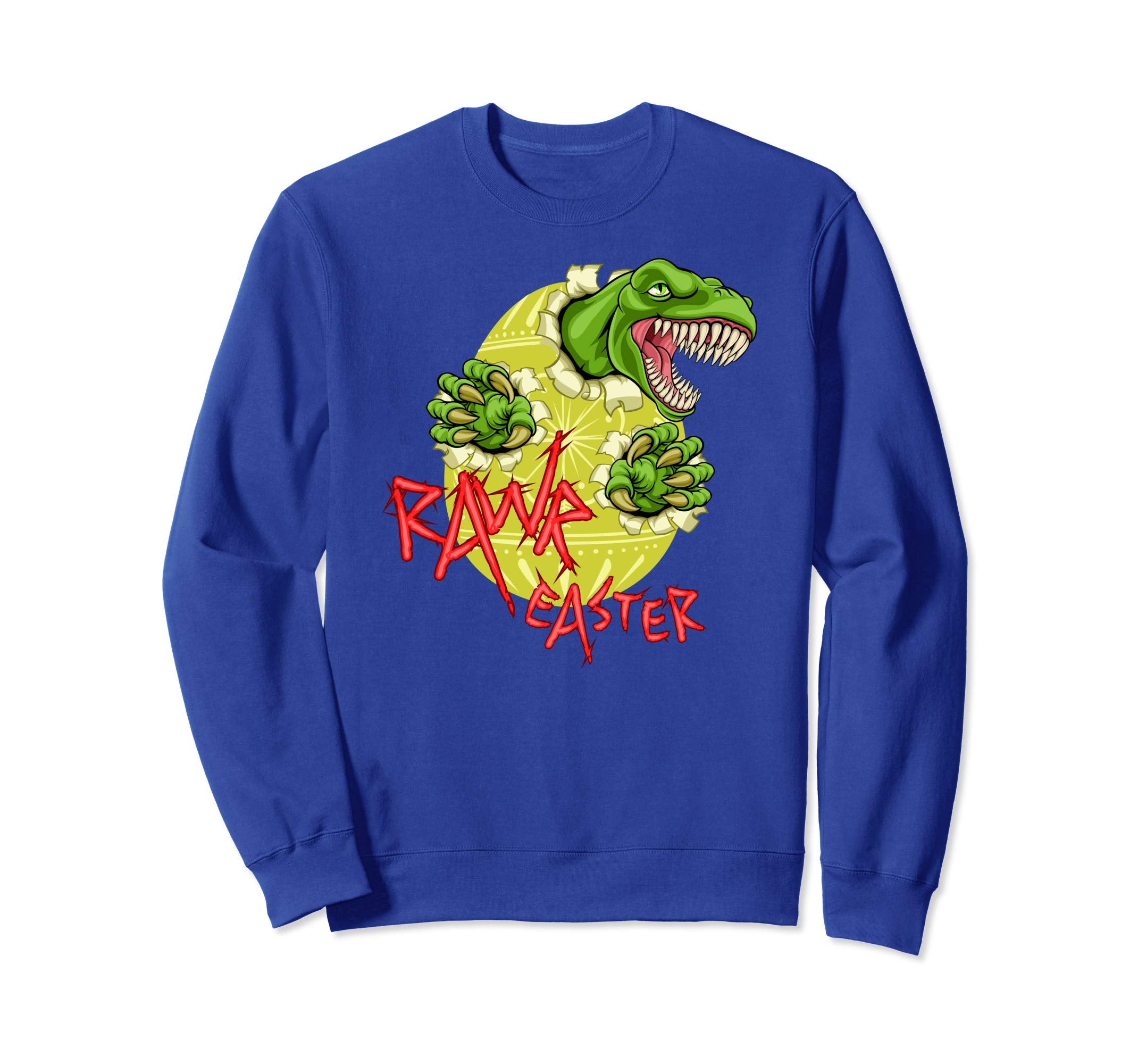 Rawr Easter T-Rex Dinosaur Ripping Through Egg Sweatshirt