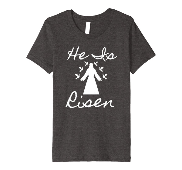 Christian Easter He Is Risen Tshirt Peace Birds and Jesus