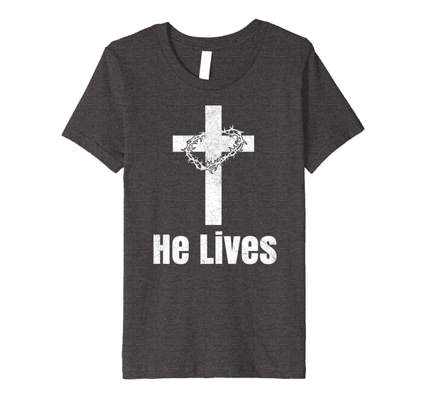 He Lives Easter Religious Christian Jesus Cross T Shirt