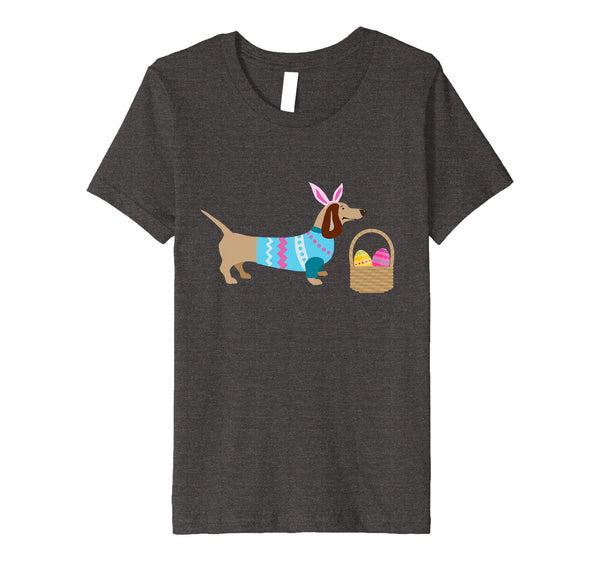 Weiner Daschund Easter T-shirt Doxie in Dog Dress