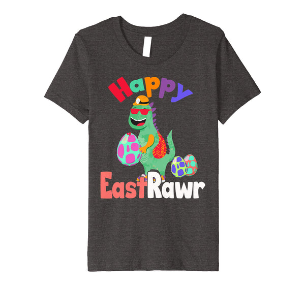 Happy Eastrawr T Rex Dinosaur Easter Bunny Egg Shirt Kids