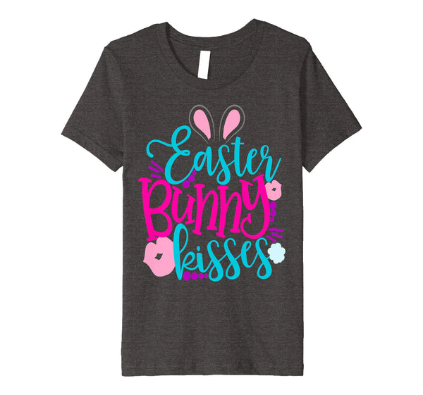 Easter Bunny Kisses Easter Shirt Cute Kids Lips School Girls