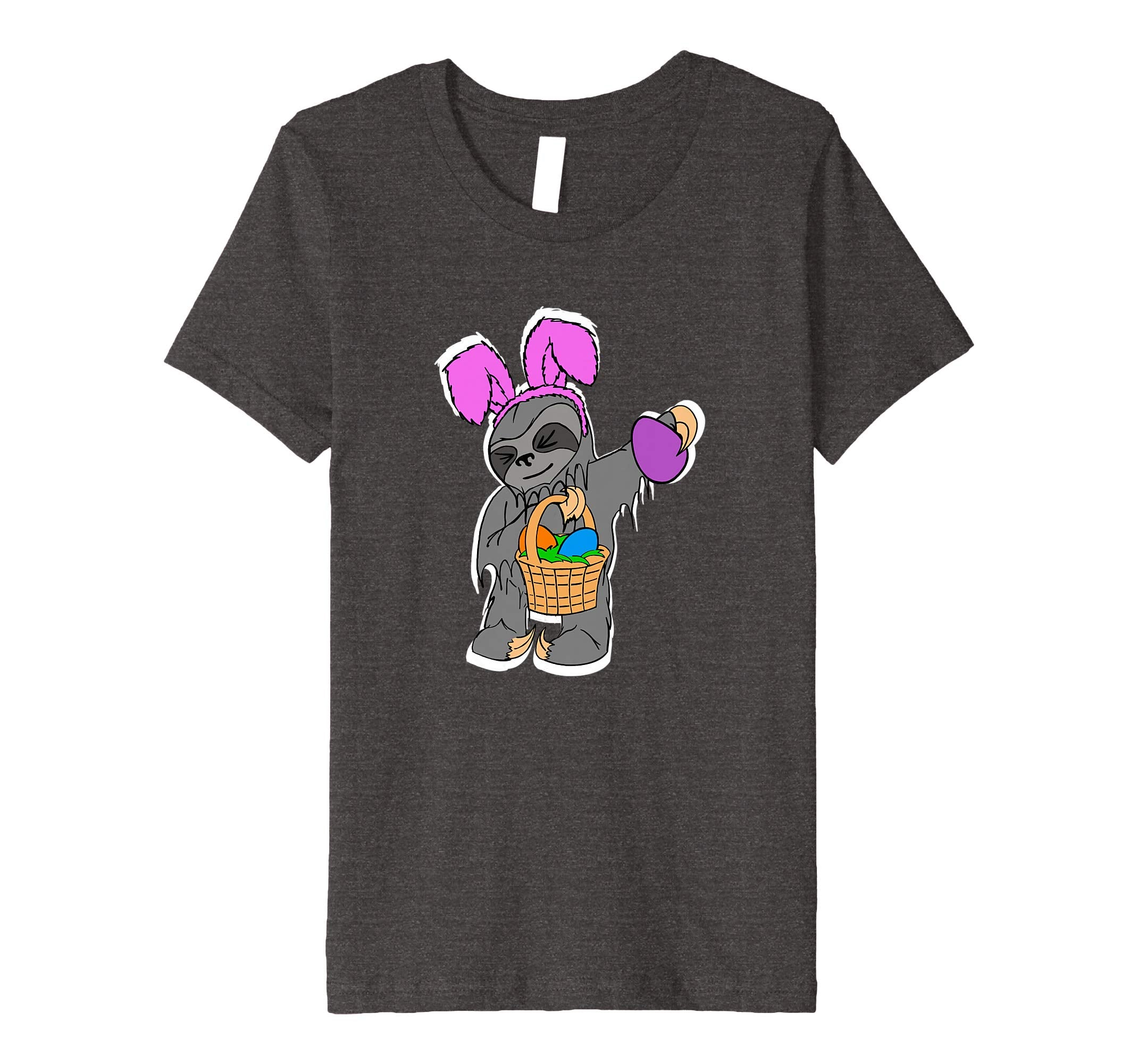 Kids Dabbing Sloth Funny Shirt Cute Easter Basket Gift Boys Girls