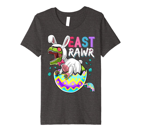 Happy Eastrawr T Rex Dinosaur Easter Bunny Egg Shirt Kids