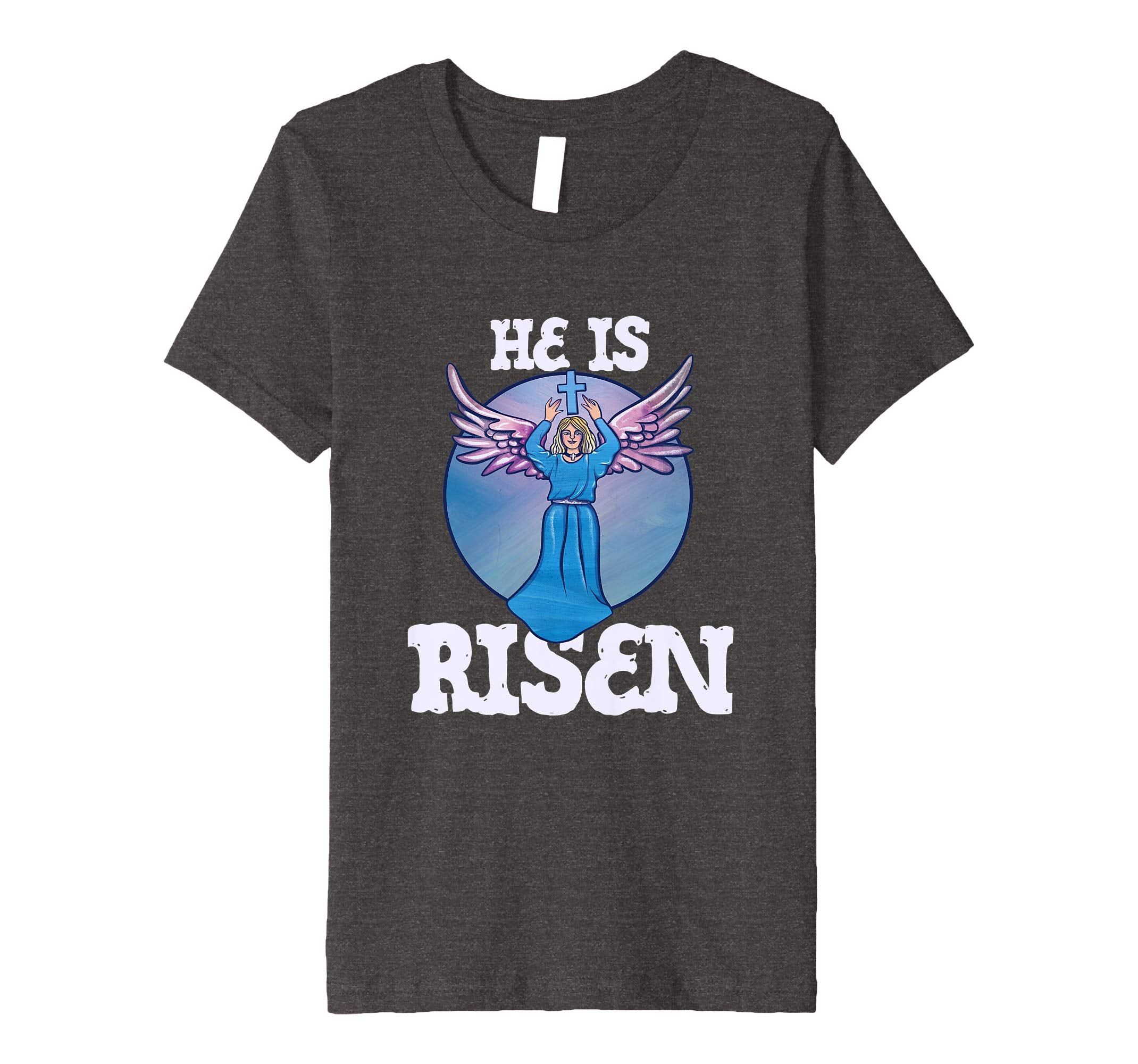 He is Risen t-shirt Christian Easter Sunday Angel Artwork