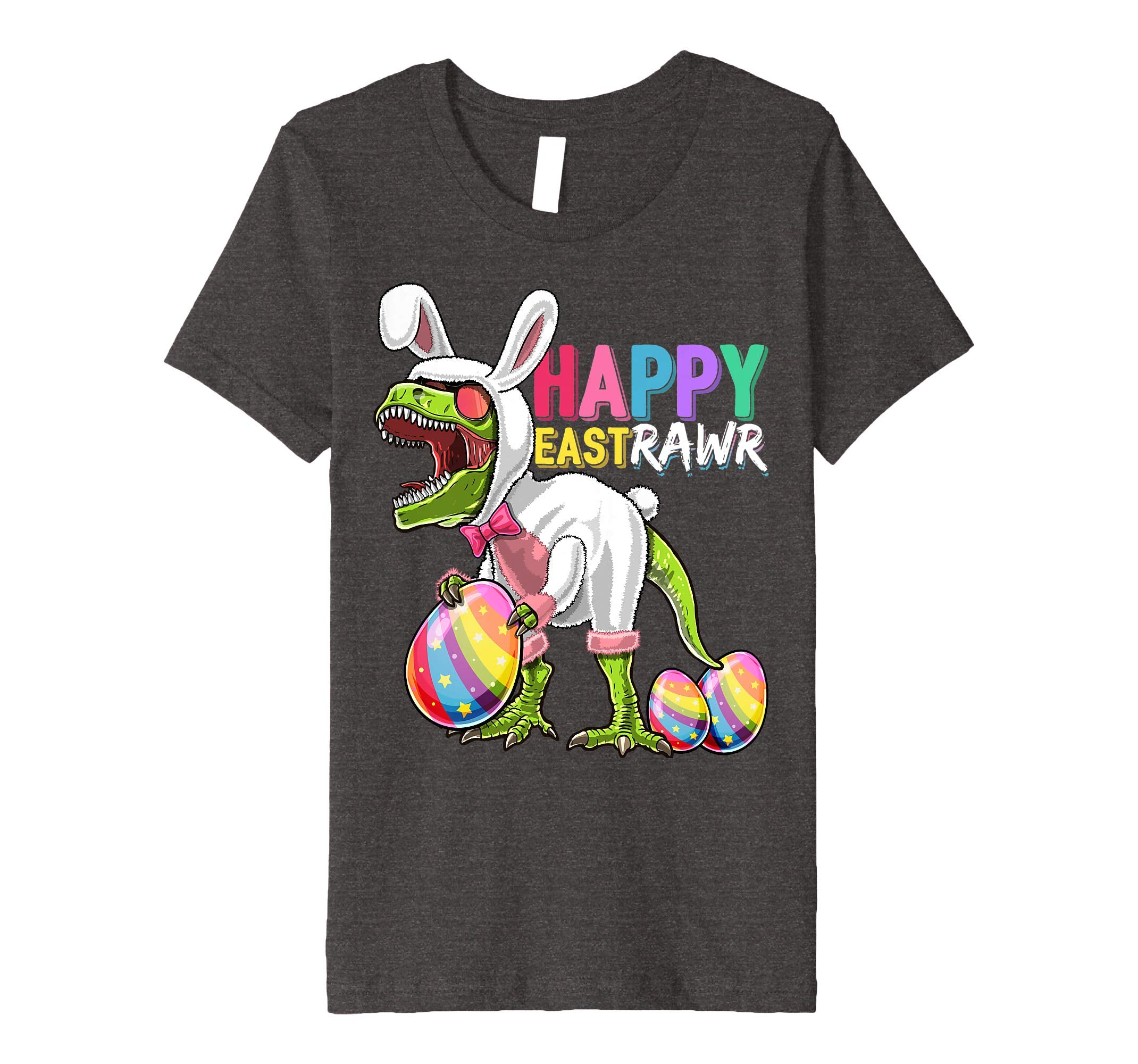 Happy Eastrawr T Rex Dinosaur Easter Bunny Egg Shirt Kids
