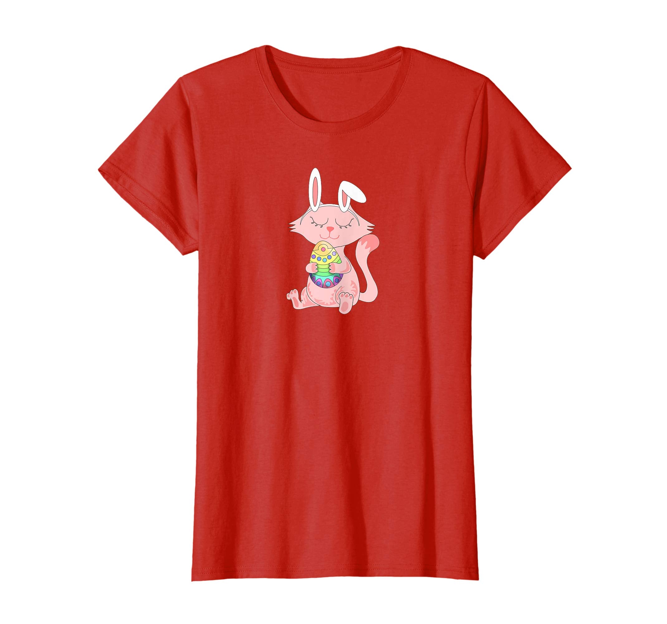 Cute Fun Easter Bunny Cat t-shirt 2019 unisex kids easteregg