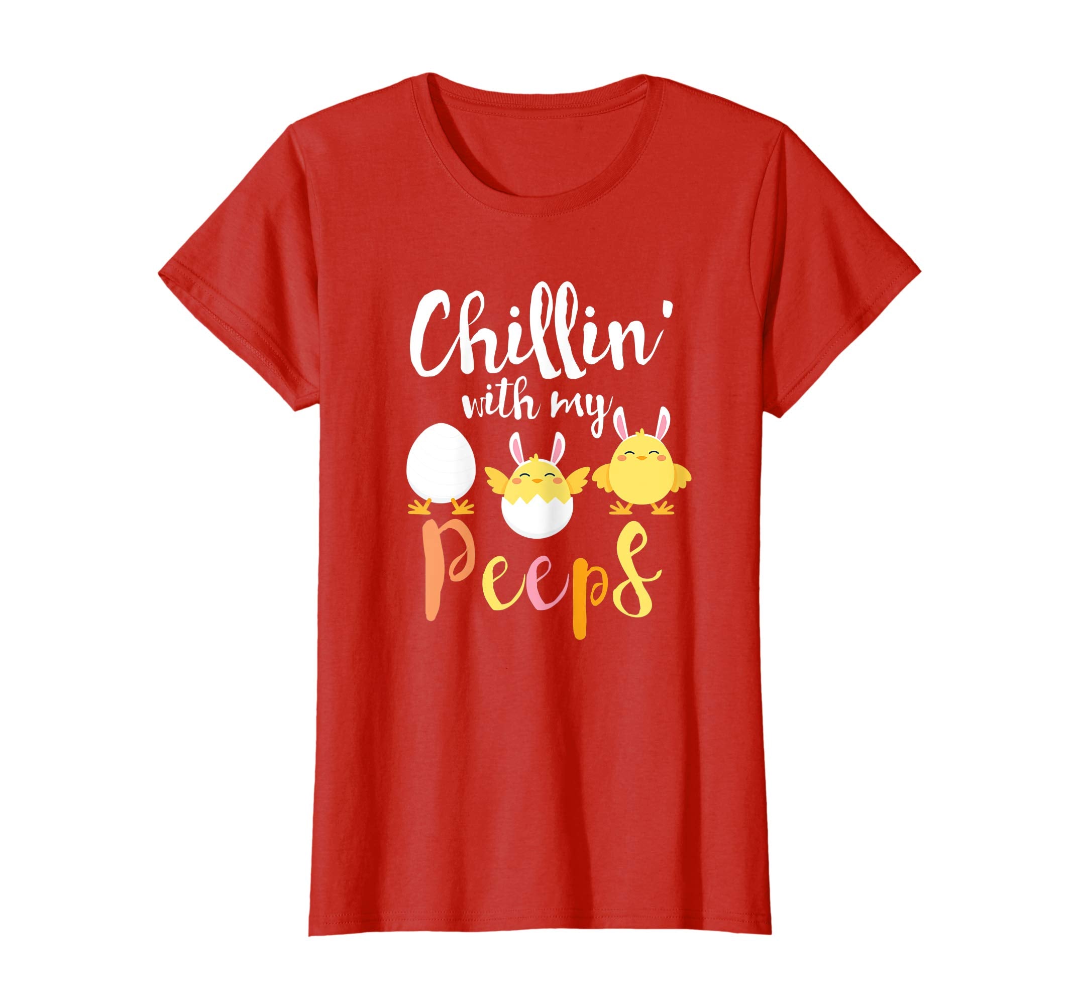 Funny Chillin' With My Peeps Easter Shirt Gift Tee