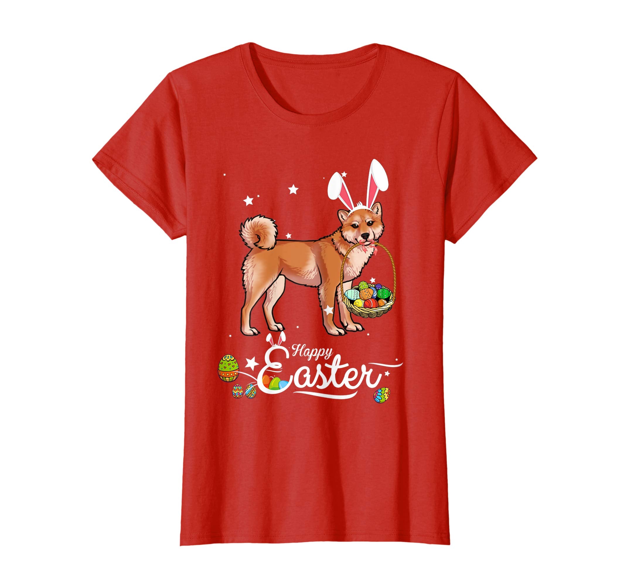 Shiba Inu Dog With Bunny Hat Easter Costume T Shirt