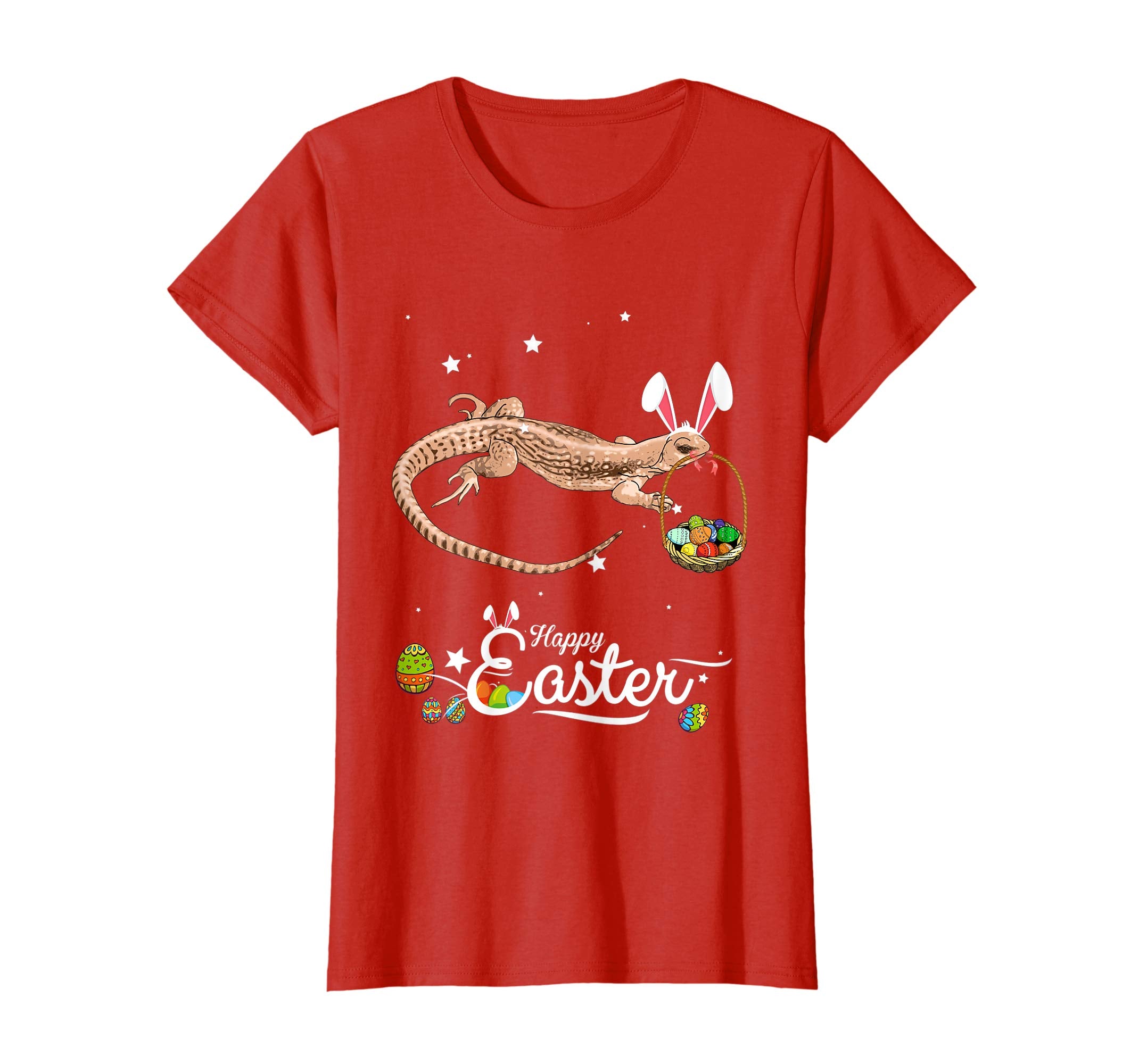 Cute Easter Lizard with Bunny Ears and Eggs T Shirt