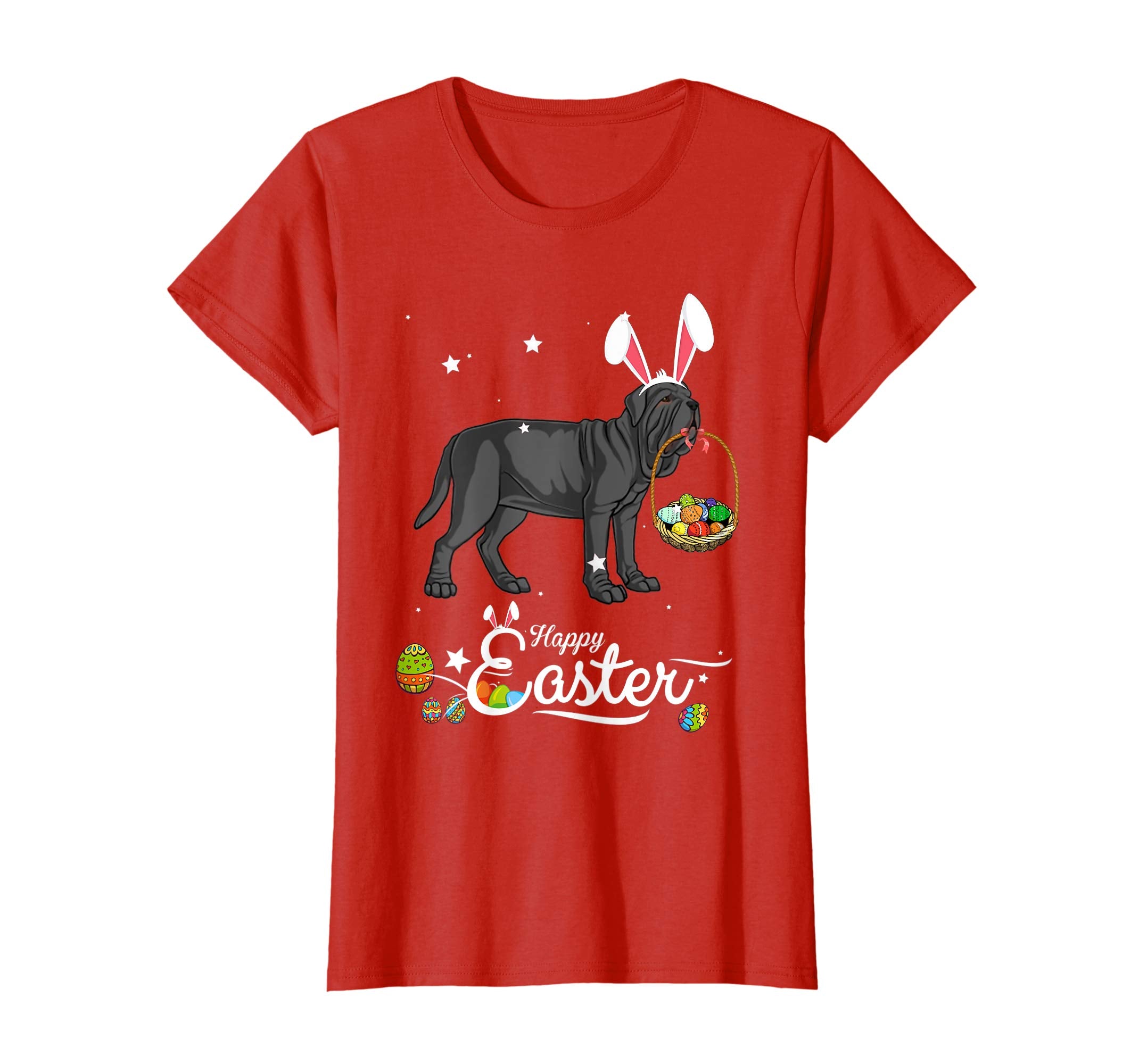 Neapolitan Mastiff Dog With Bunny Hat Easter Costume T Shirt