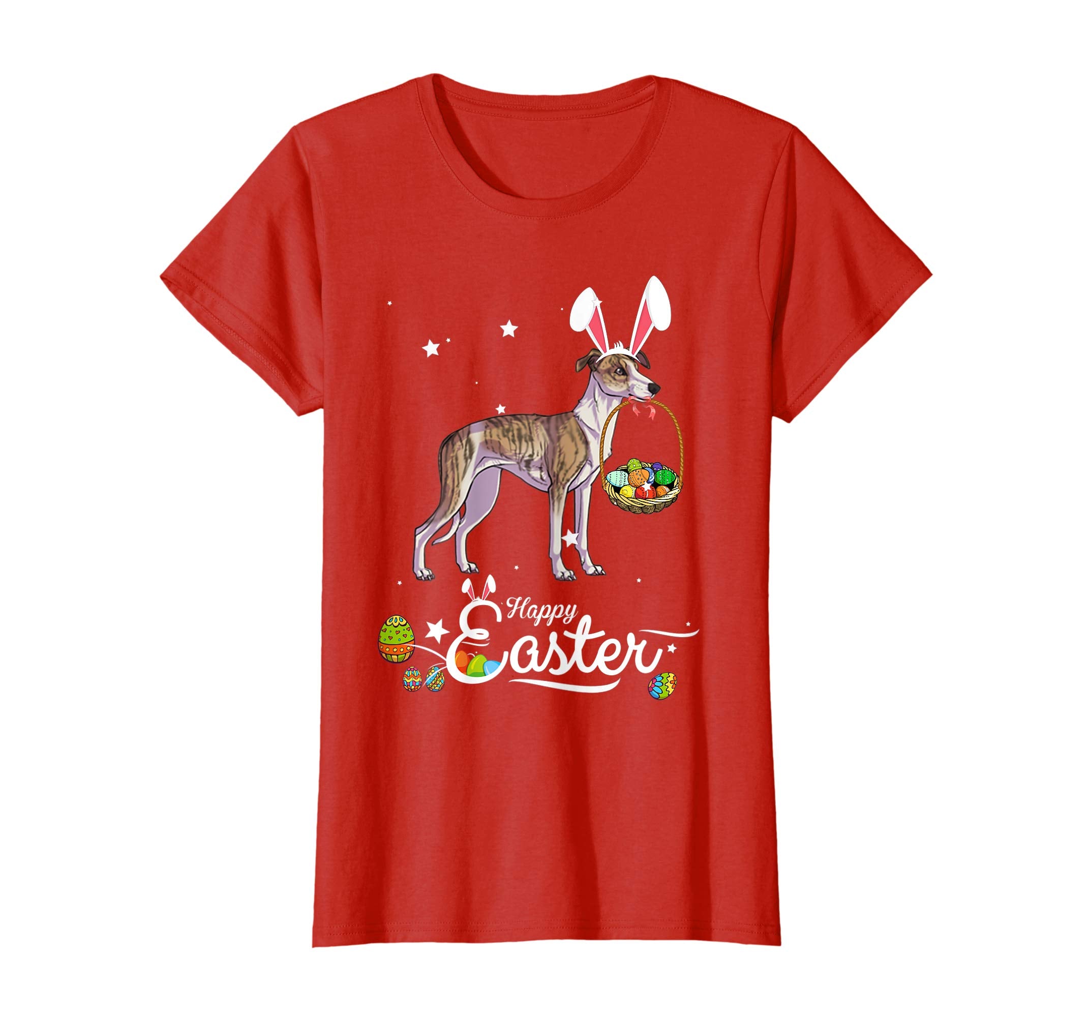 Whippet Dog With Bunny Hat Easter Costume T Shirt