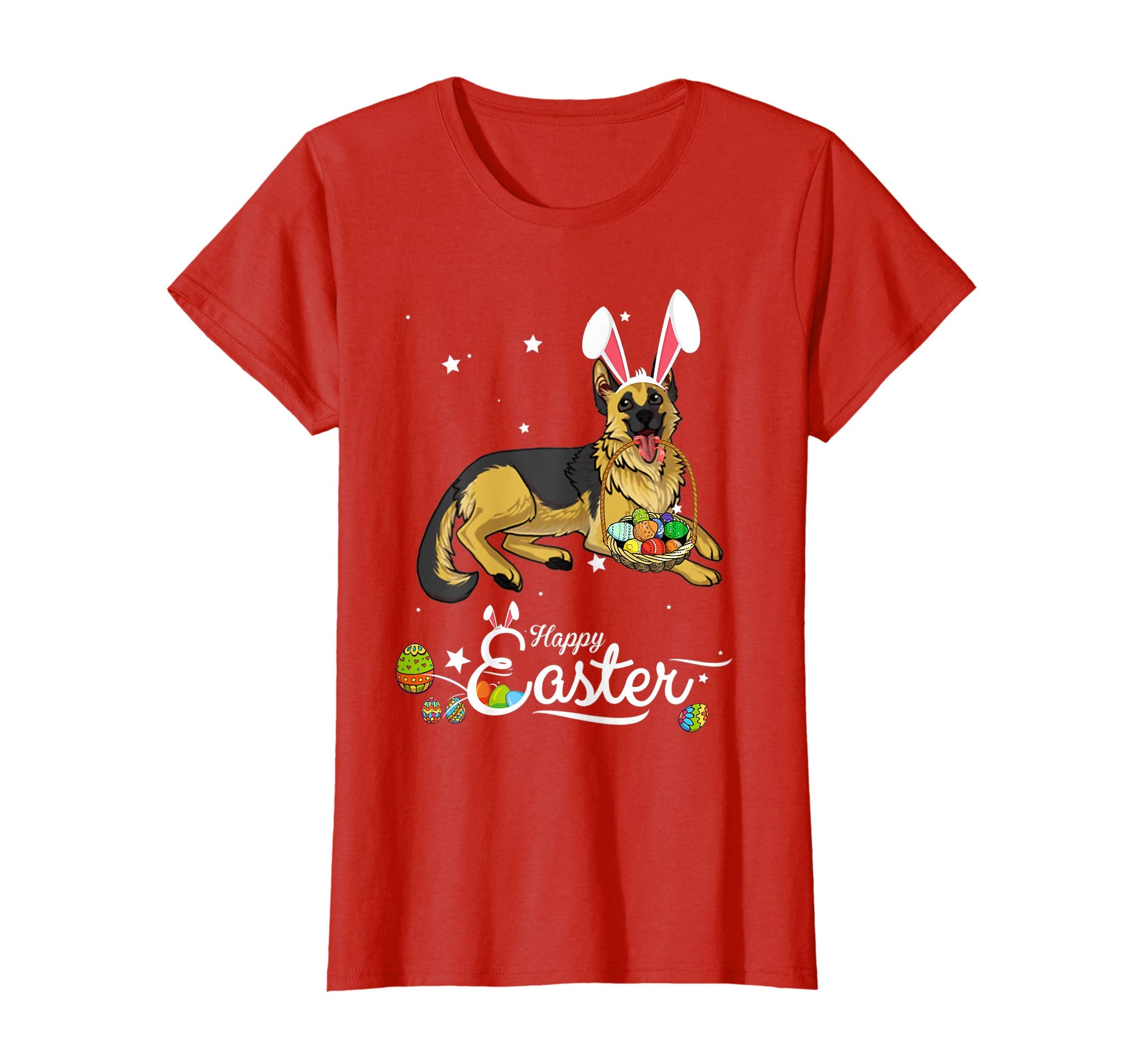 German Shepherd Dog With Bunny Hat Easter Costume T Shirt