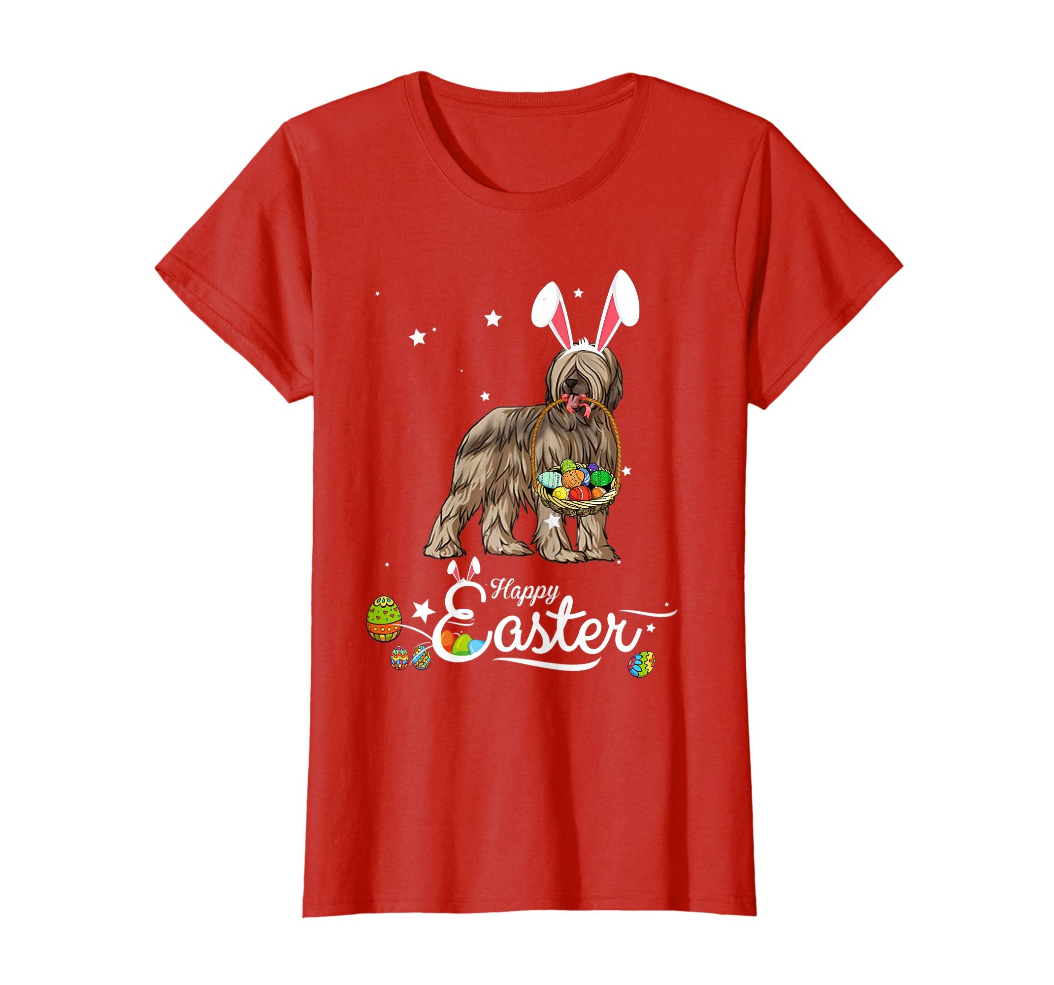 Briard Dog With Bunny Hat Easter Costume T Shirt
