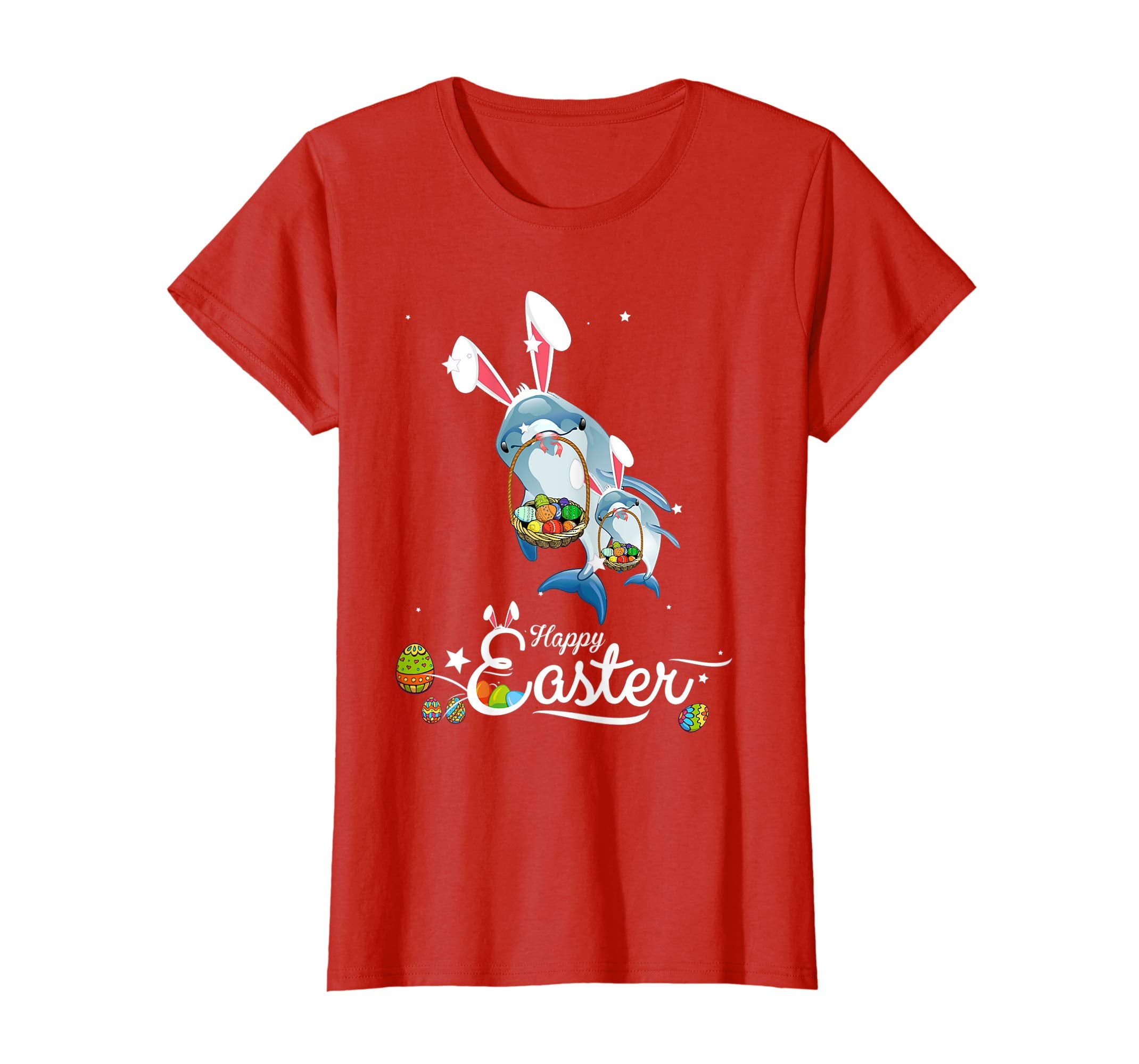 Cute Easter Dolphins with Bunny Ears and Eggs T Shirt