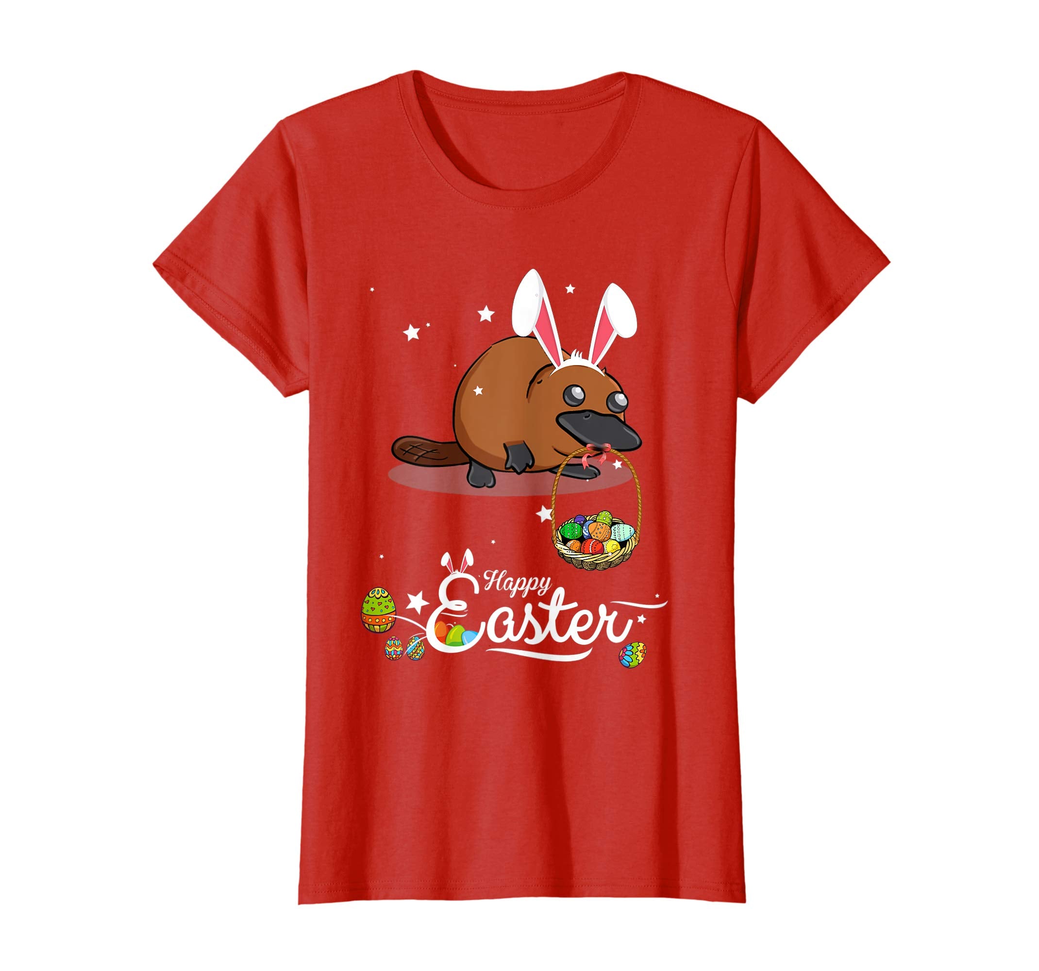 Cute Easter Platypus with Bunny Ears and Eggs T Shirt