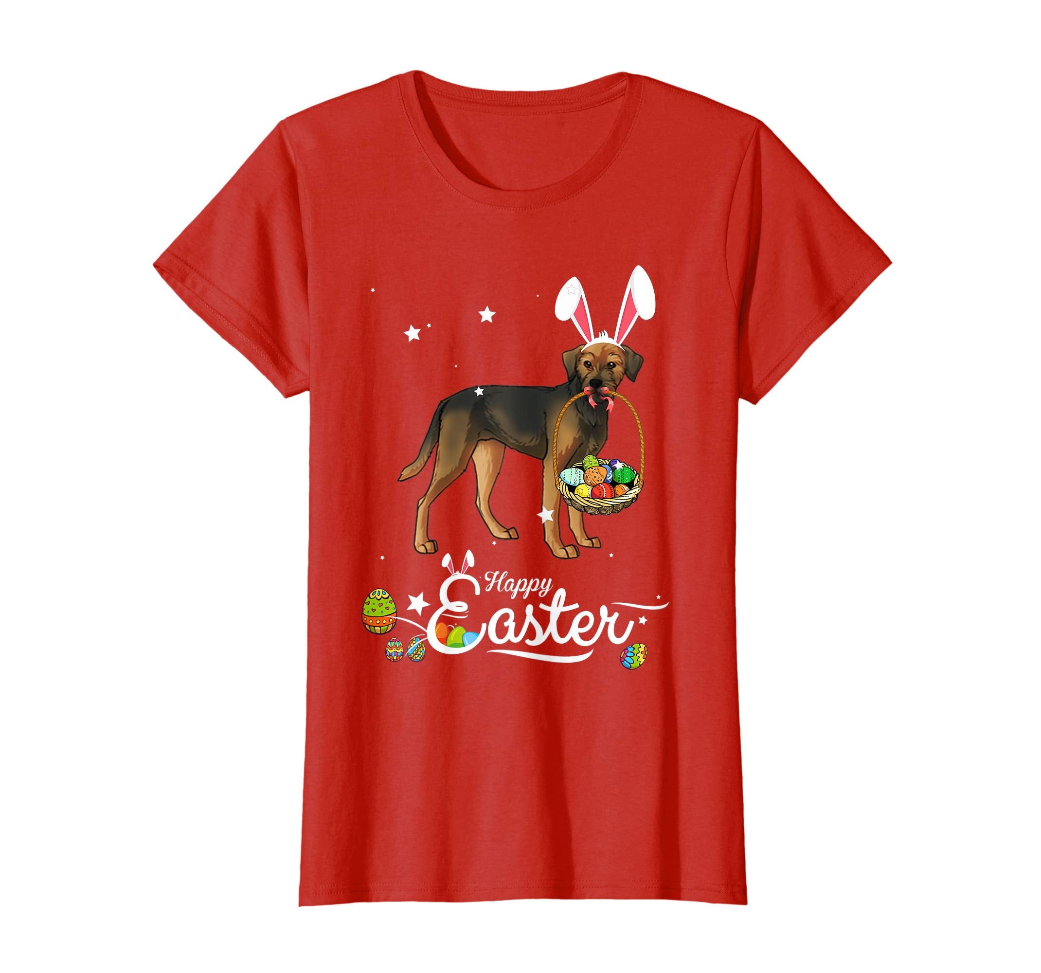 Border Terrier Dog With Bunny Hat Easter Costume T Shirt