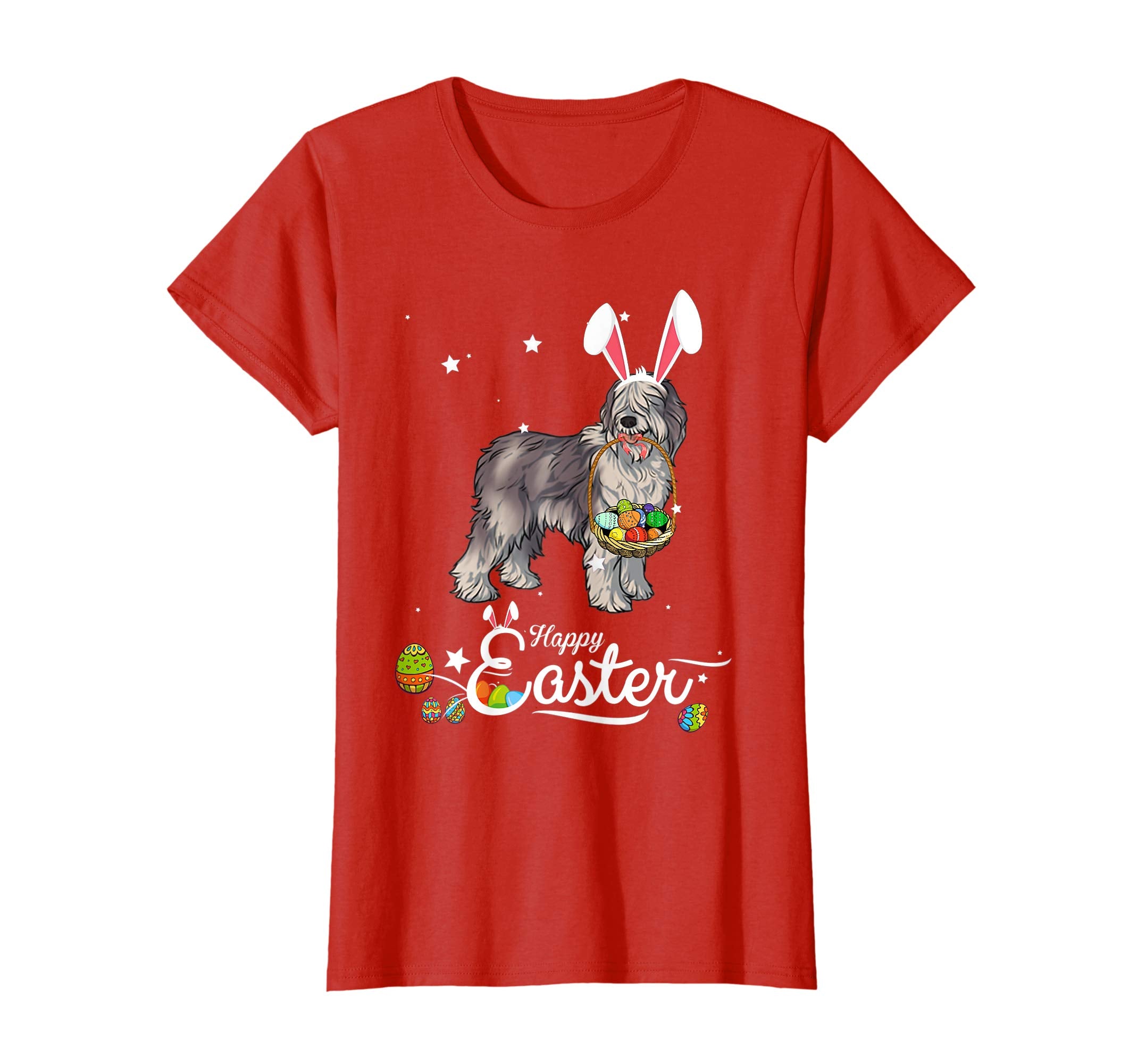 Olde Sheepdog Dog With Bunny Hat Easter Costume T Shirt