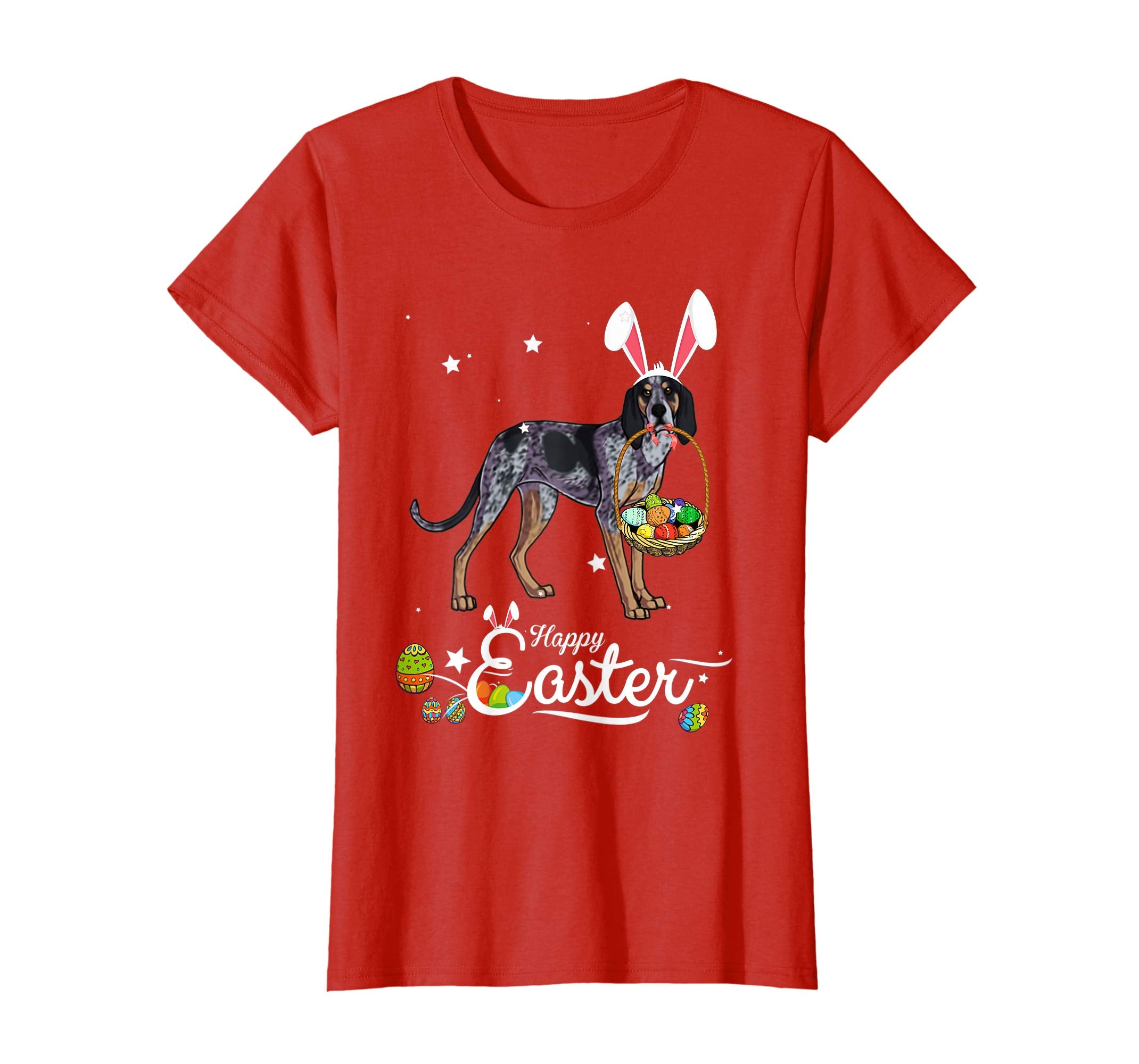 Bluetick Coonhound Dog With Bunny Hat Easter Costume T Shirt