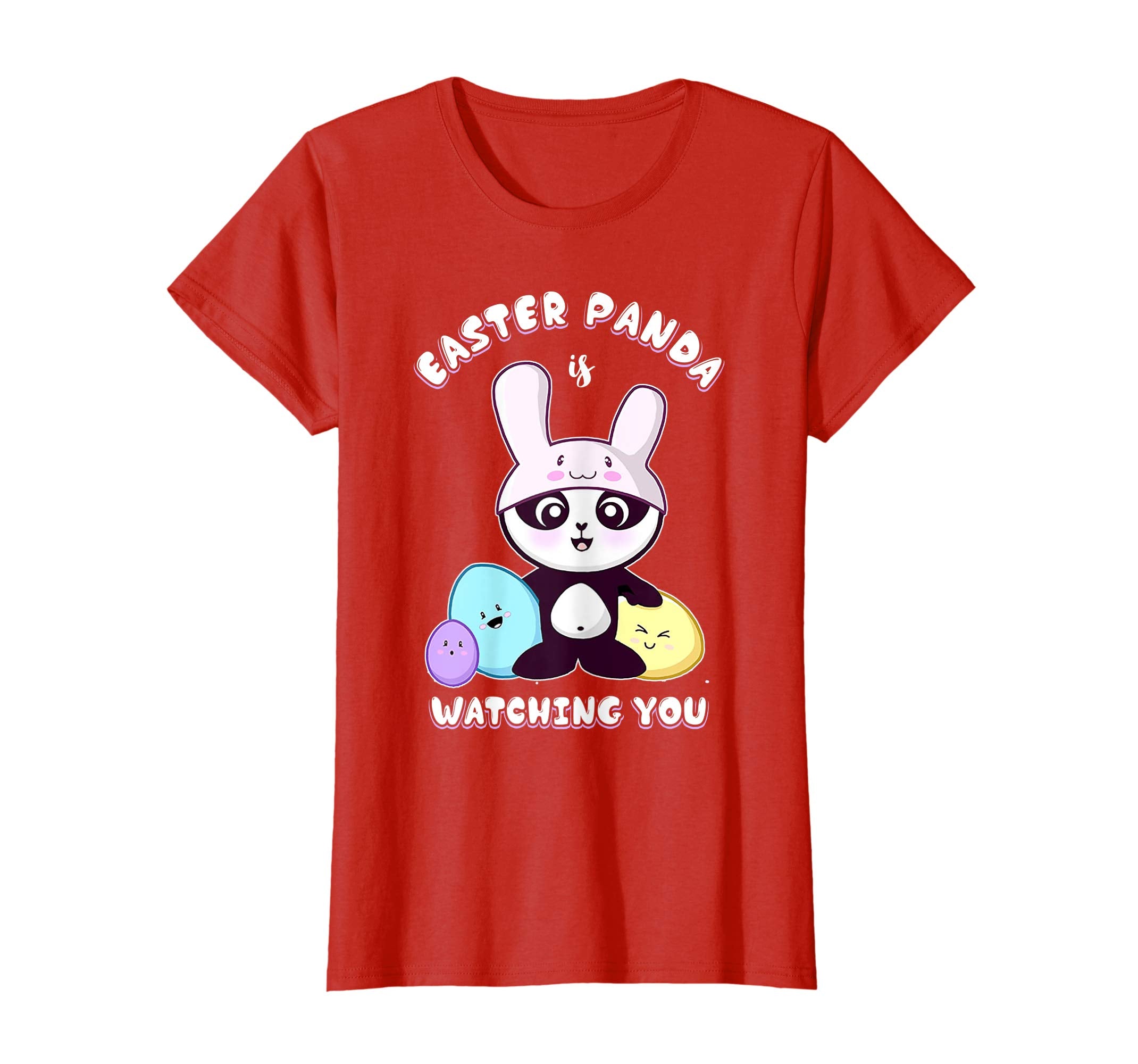 Easter Panda Is Watching You Stars Easter Eggs Funny T Shirt