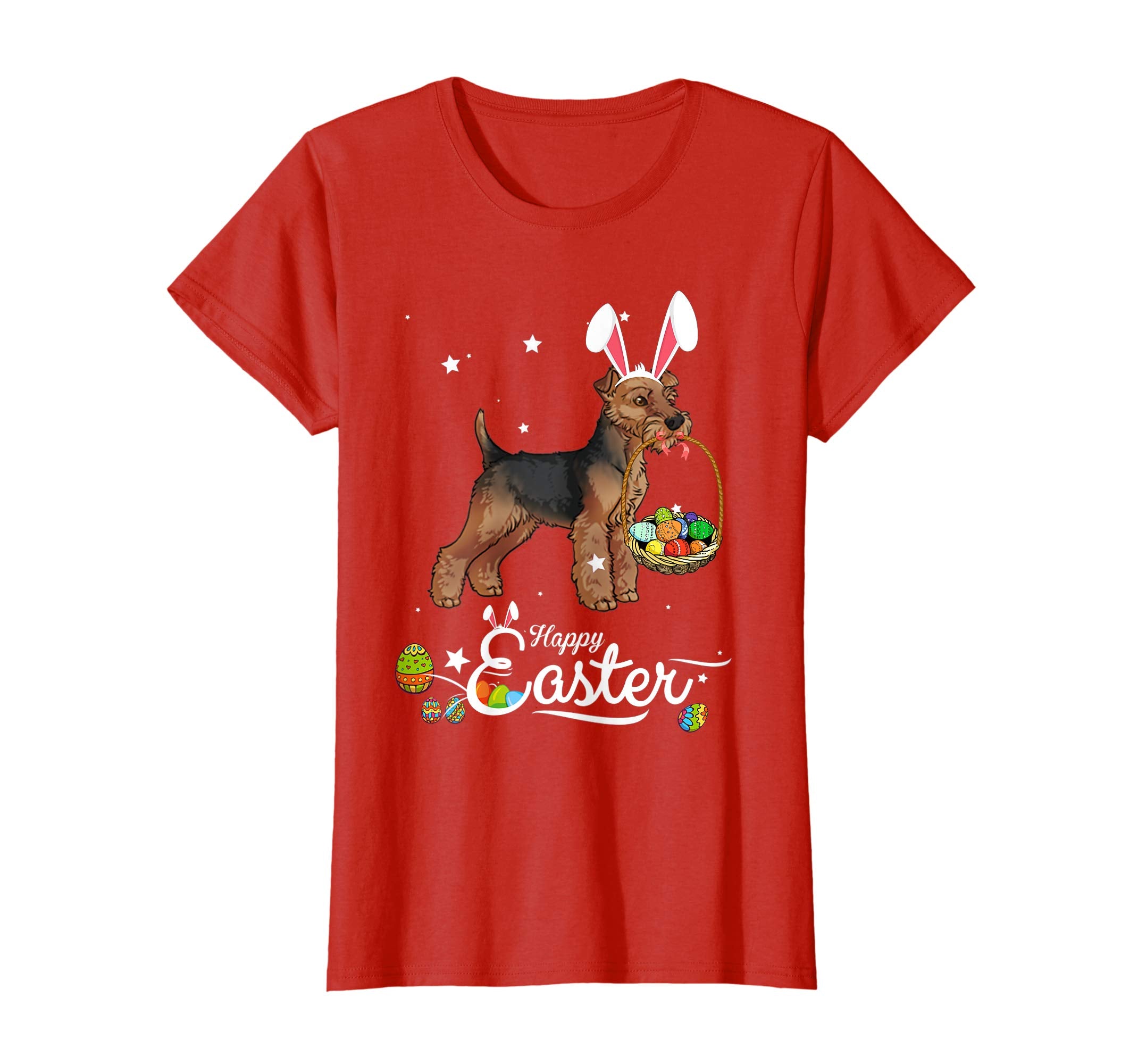 Welsh Terrier Dog With Bunny Hat Easter Costume T Shirt