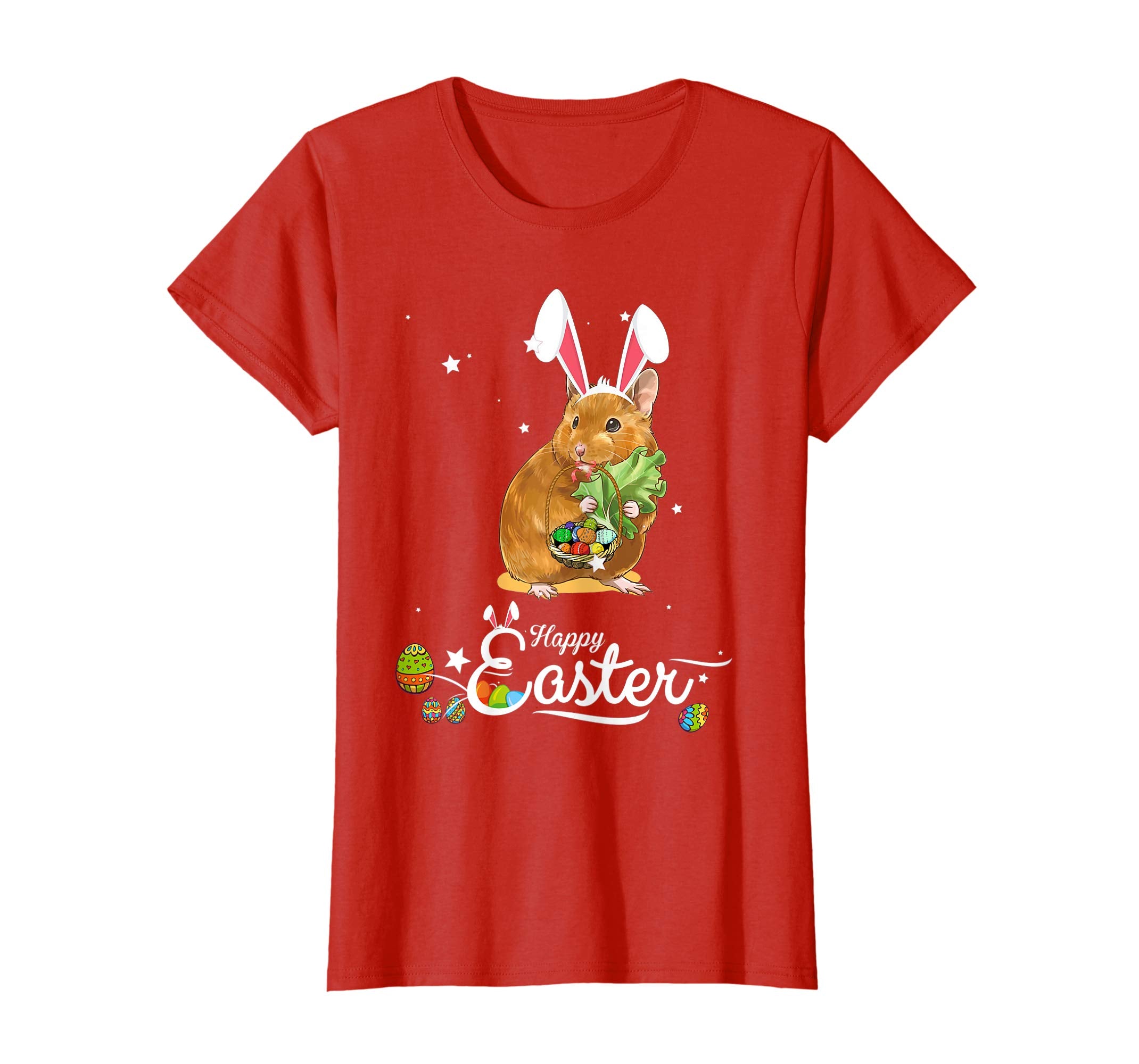 Cute Easter Hamster with Bunny Ears and Eggs T Shirt