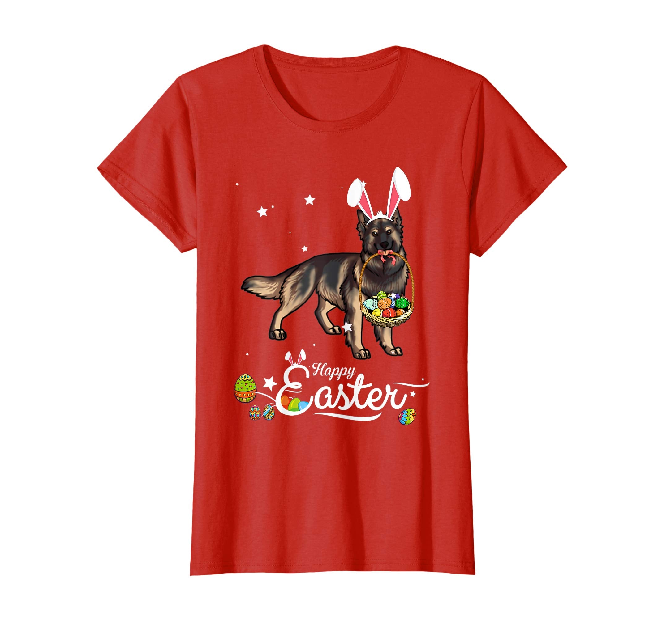 Shiloh Shepherd Dog With Bunny Hat Easter Costume T Shirt