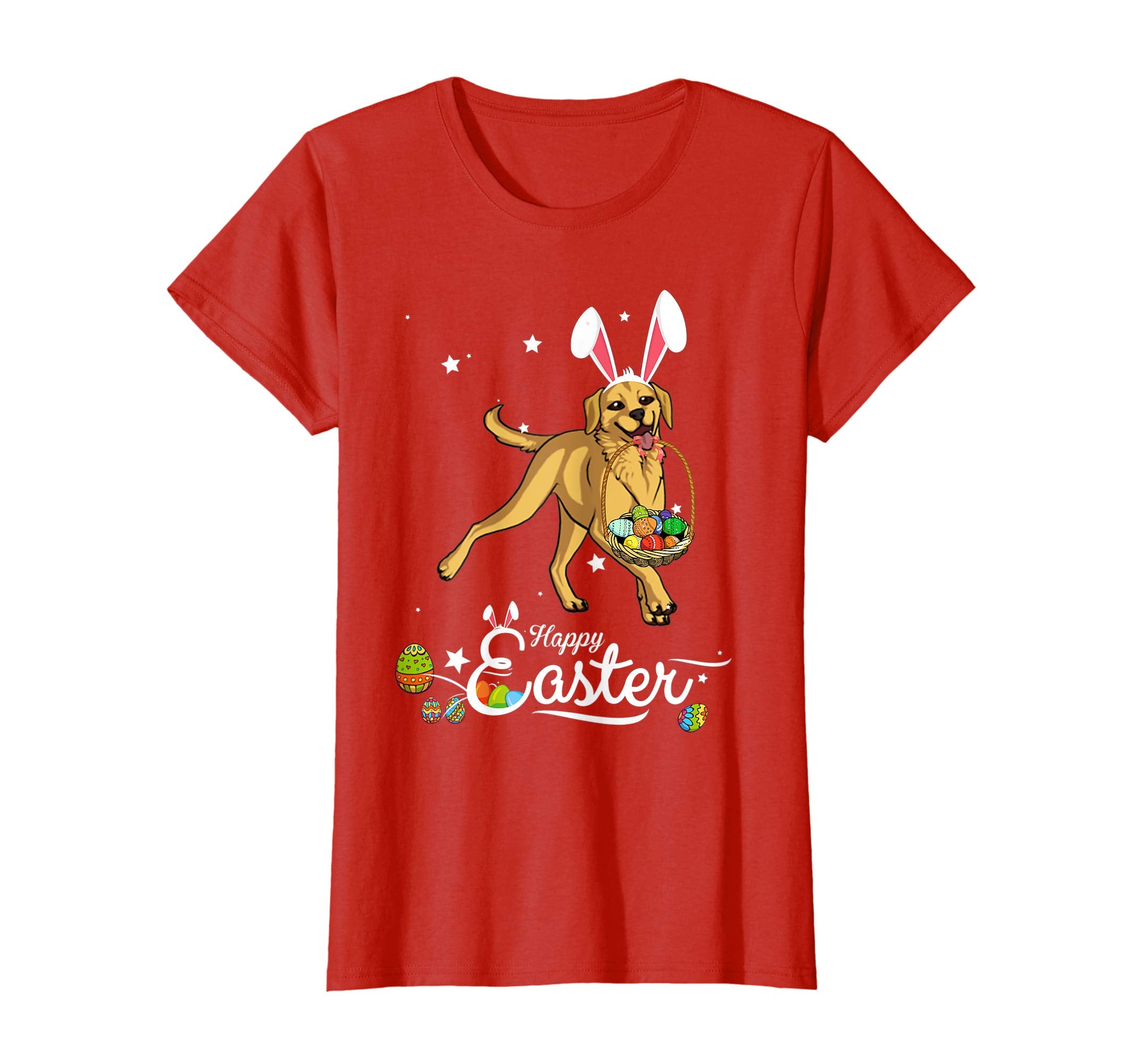 Labrador Retriever Dog With Bunny Hat Easter Costume T Shirt