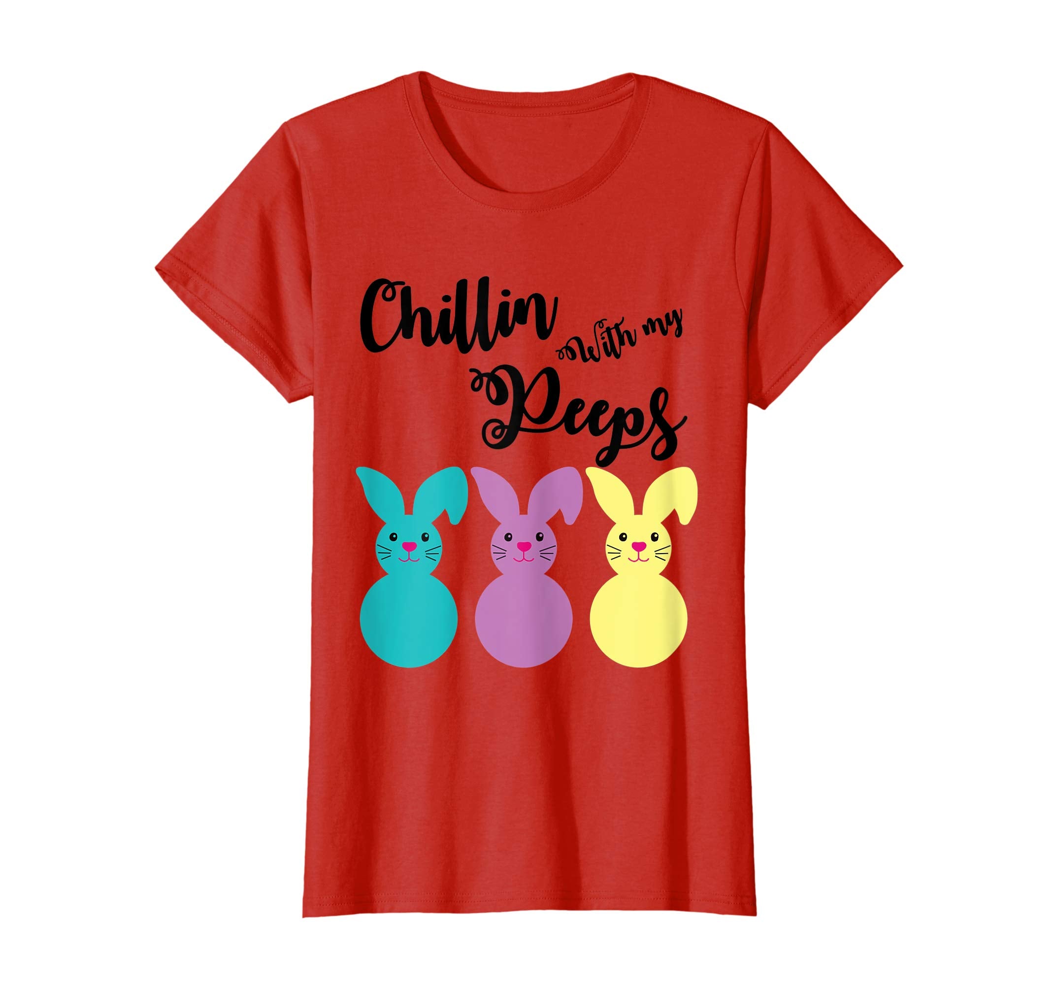 Chillin With My Peeps Funny Ester Gift Shirt Cute Easter Tee