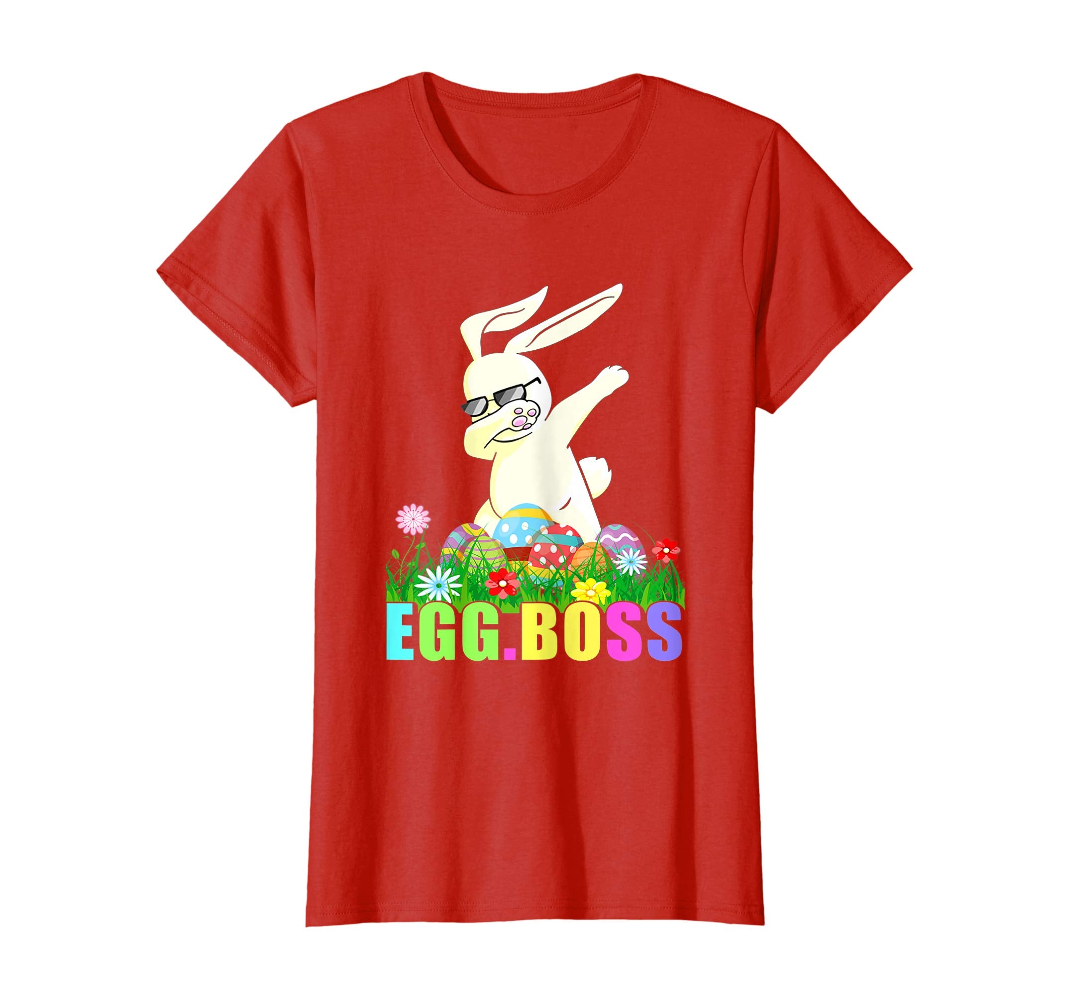 Dabbing Egg Boss Easter Bunny T Shirt For Kids Toddlers Boys