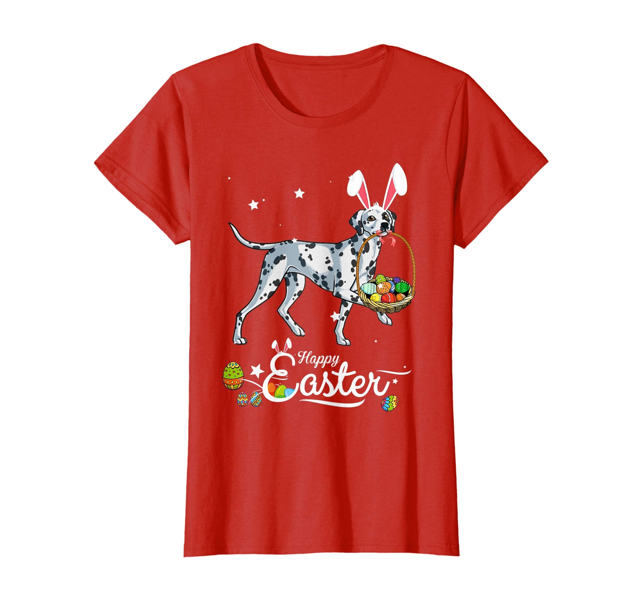 Dalmatian Dog With Bunny Hat Easter Costume T Shirt