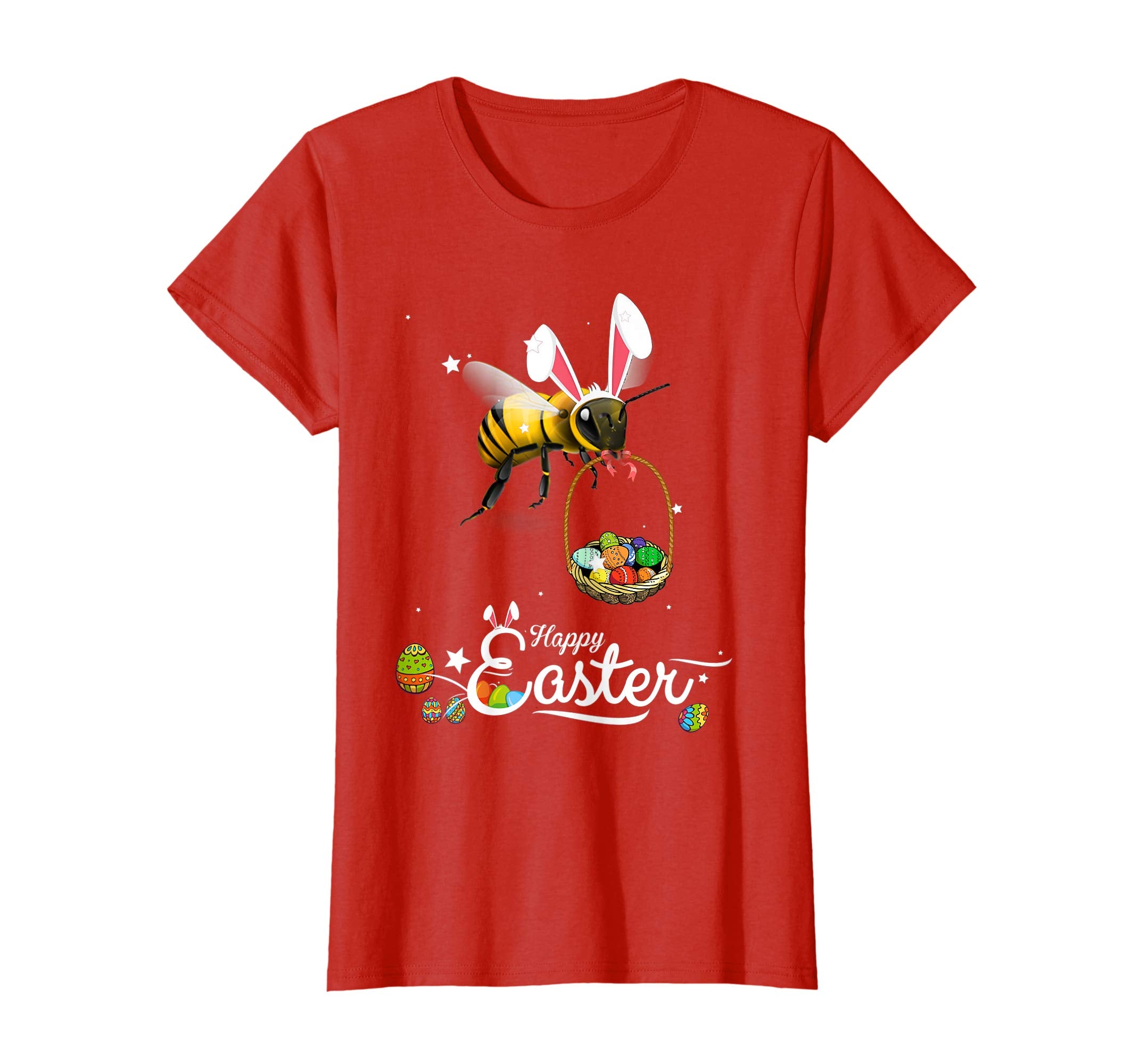 Cute Easter Bee with Bunny Ears and Eggs T Shirt