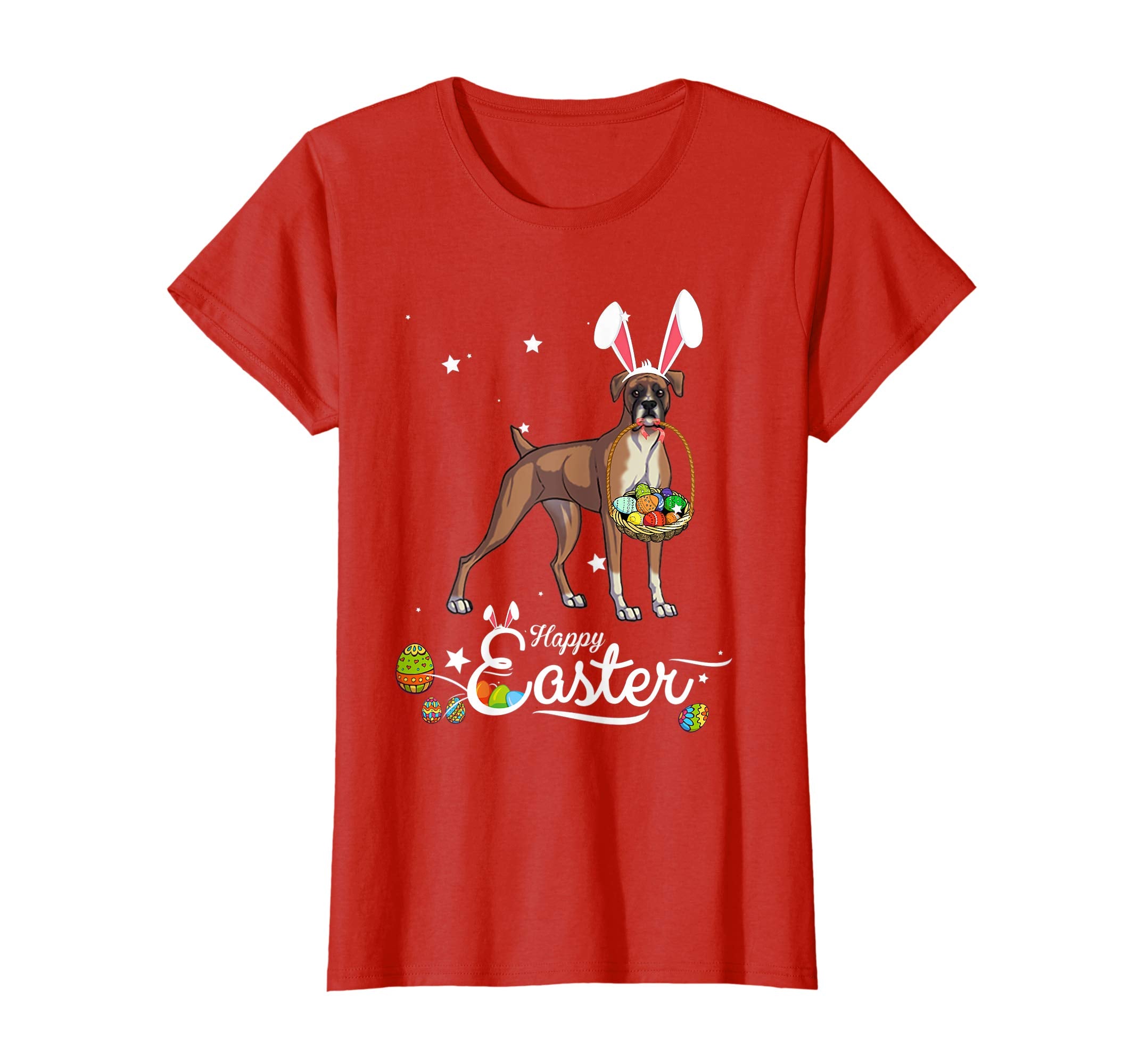 Boxer Dog With Bunny Hat Easter Costume T Shirt