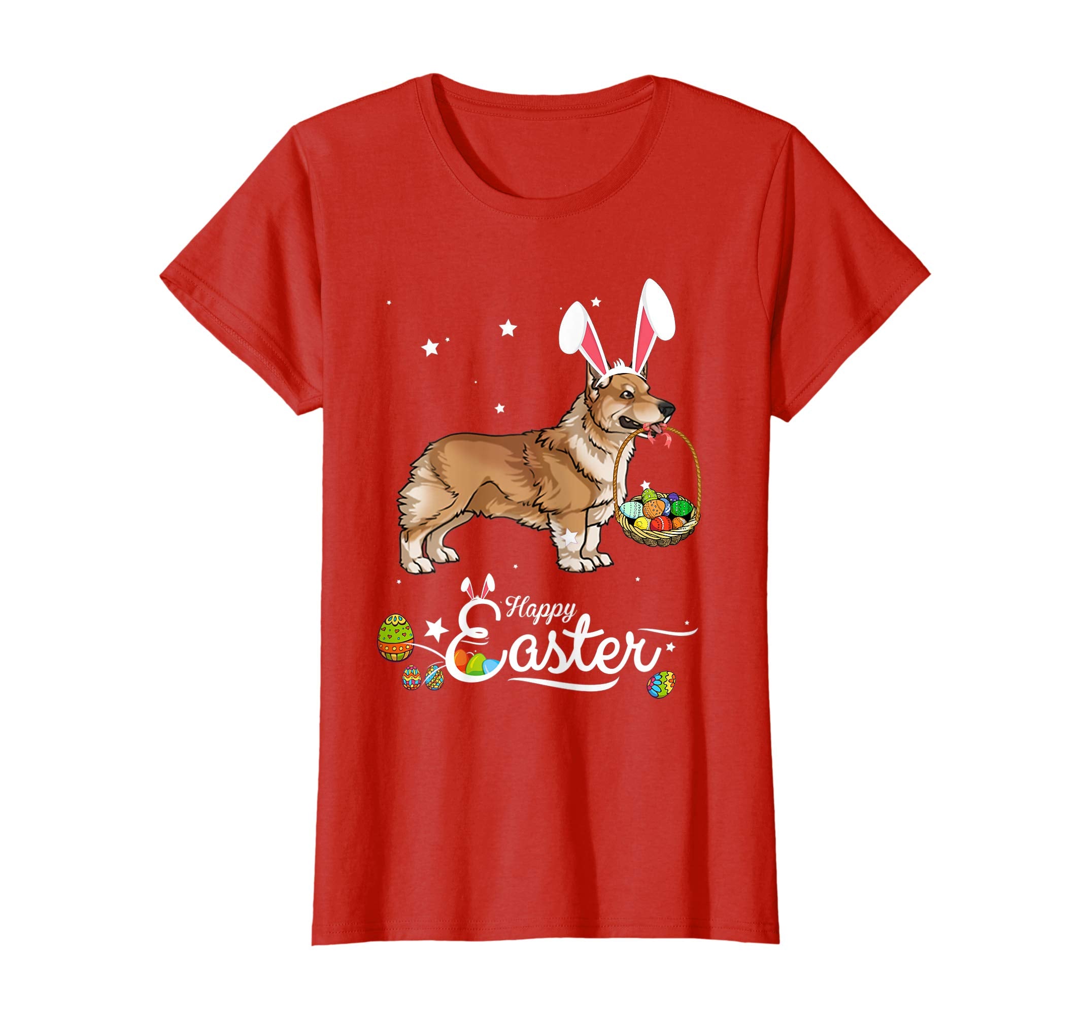 Pembroke Welsh Corgi Dog With Bunny Hat Easter Costume Shirt