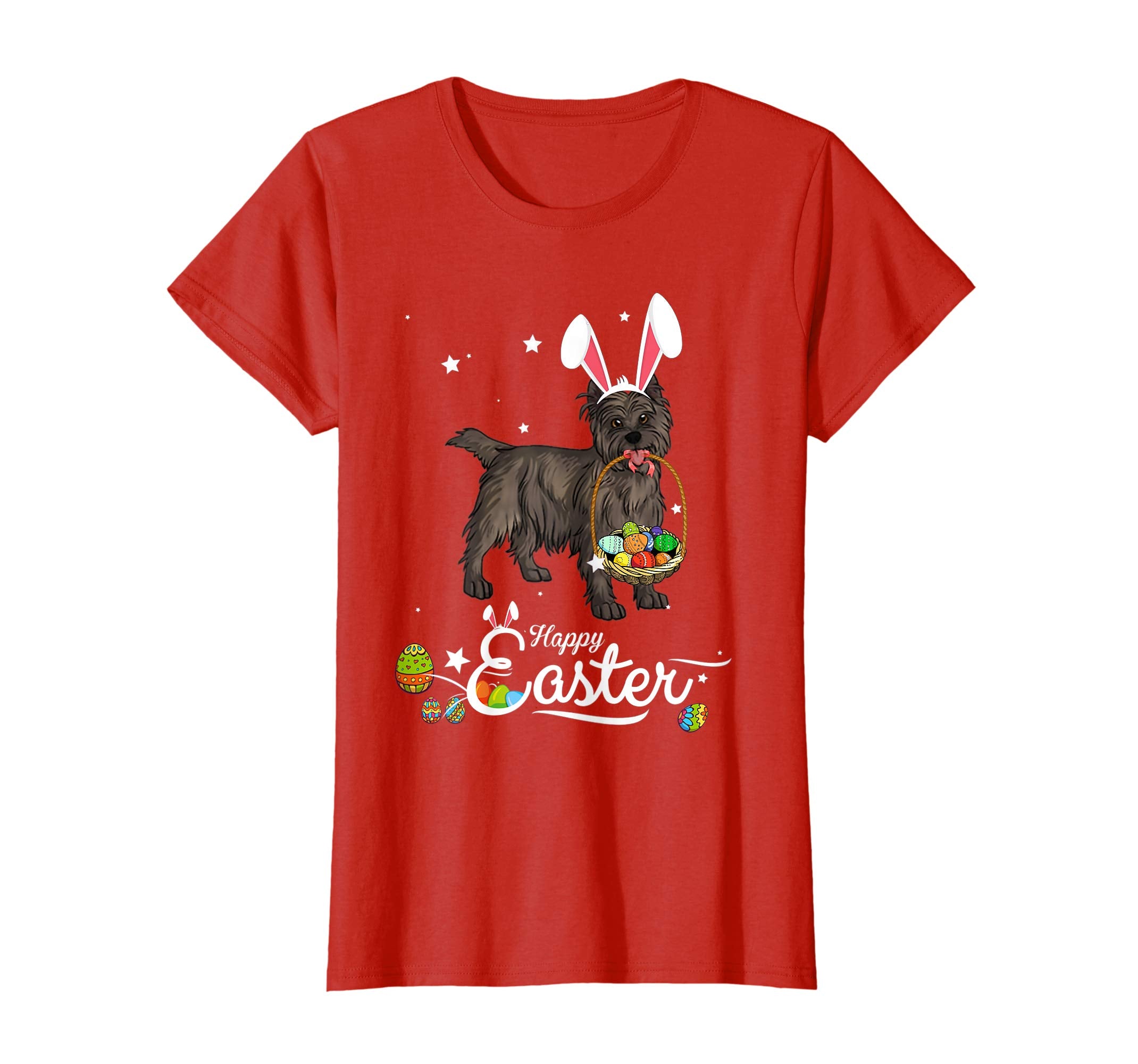 Cairn Terrier Dog With Bunny Hat Easter Costume T Shirt