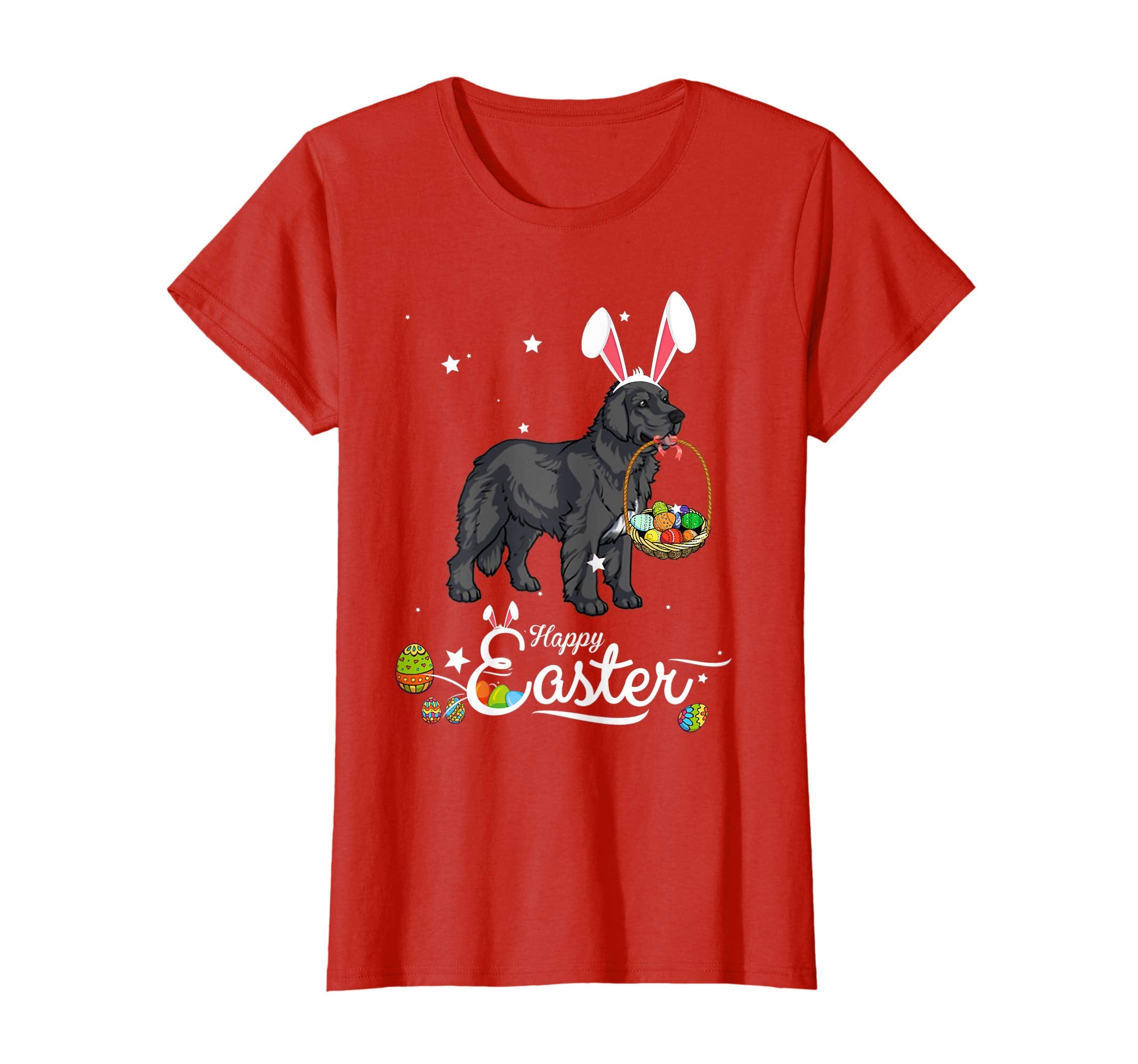 Newfoundland Dog With Bunny Hat Easter Costume T Shirt