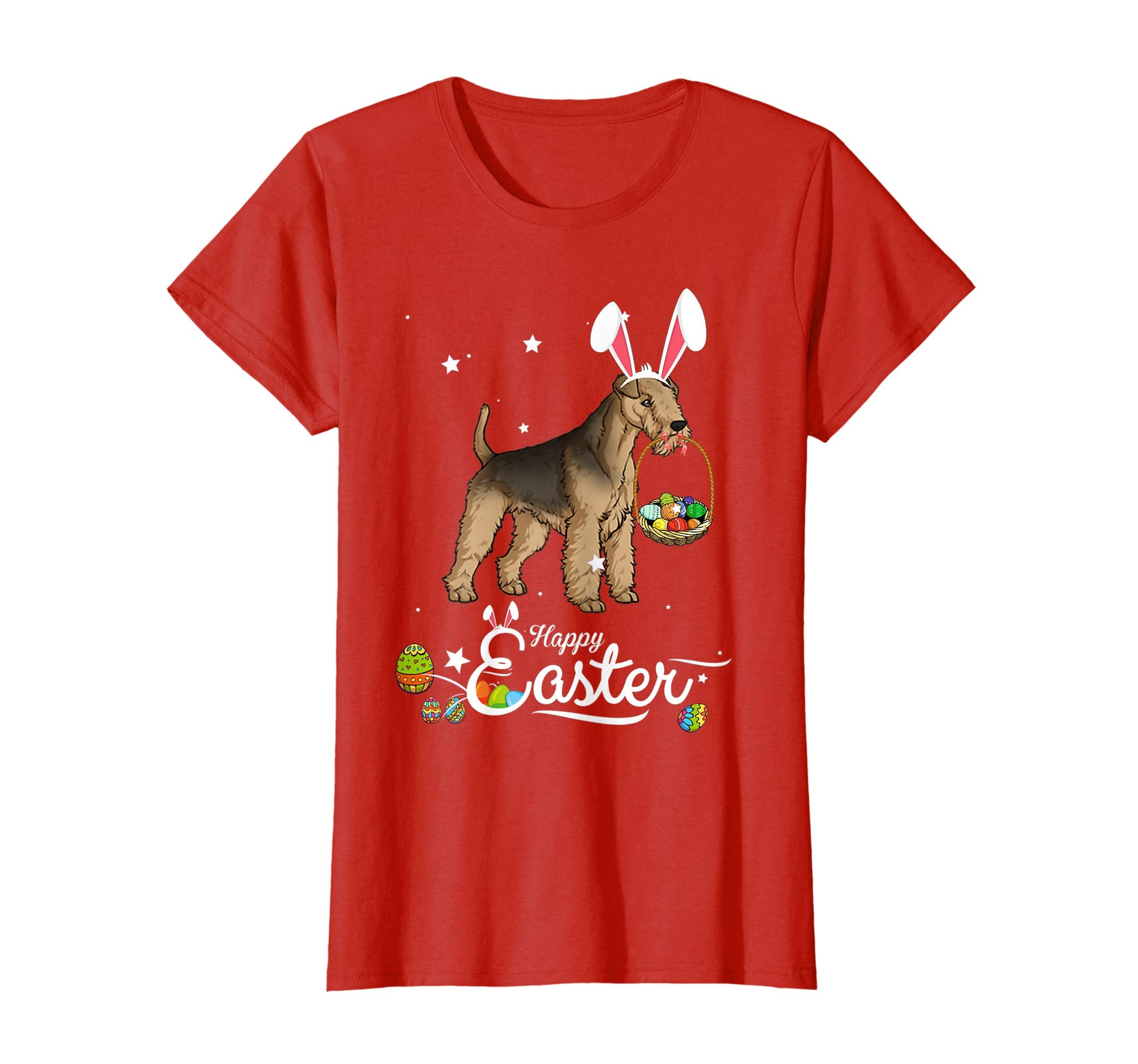 Lakeland Terrier Dog With Bunny Hat Easter Costume T Shirt