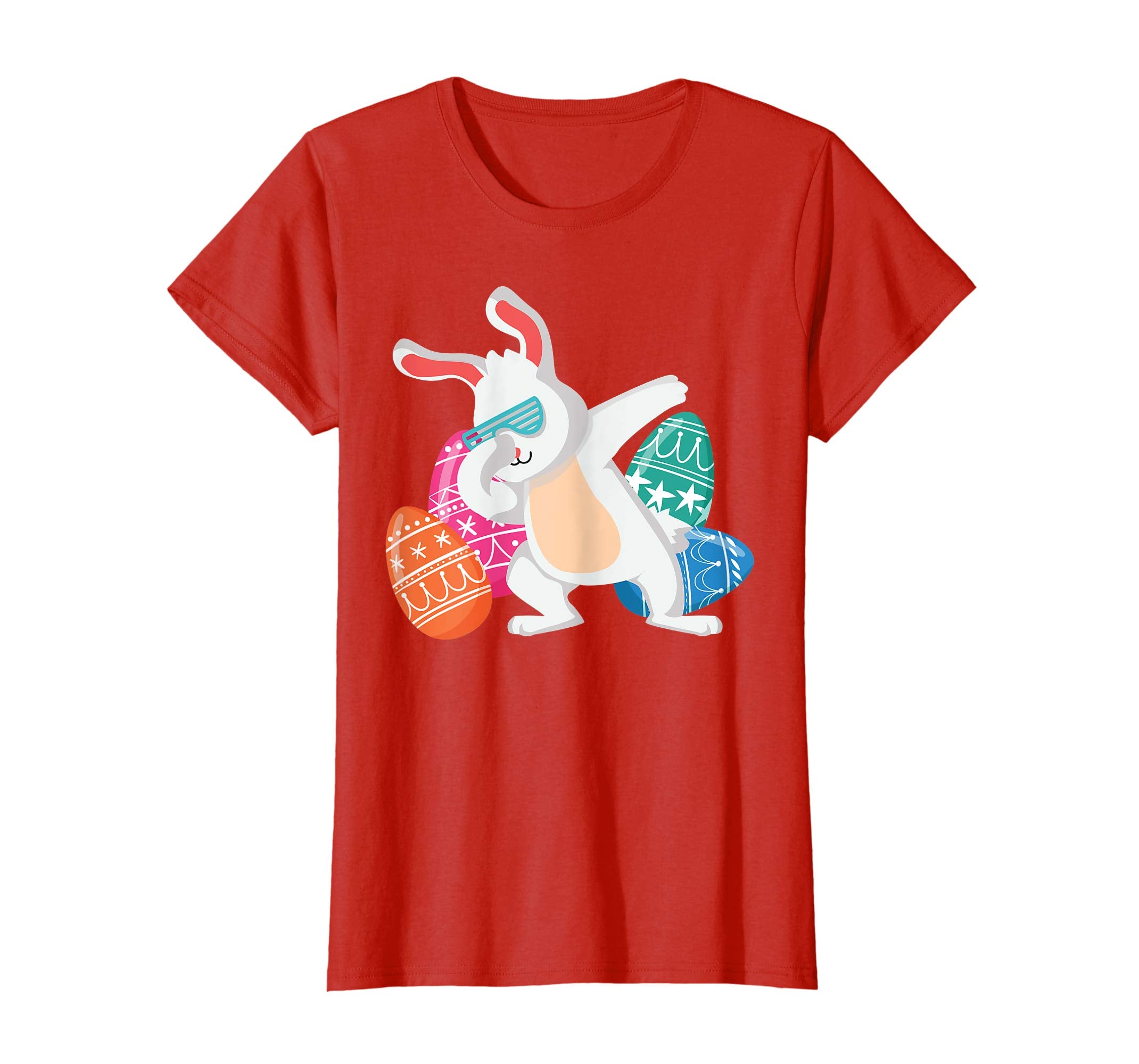 Eggs Easter Bunny Dabbing Shirt For Kids Girls