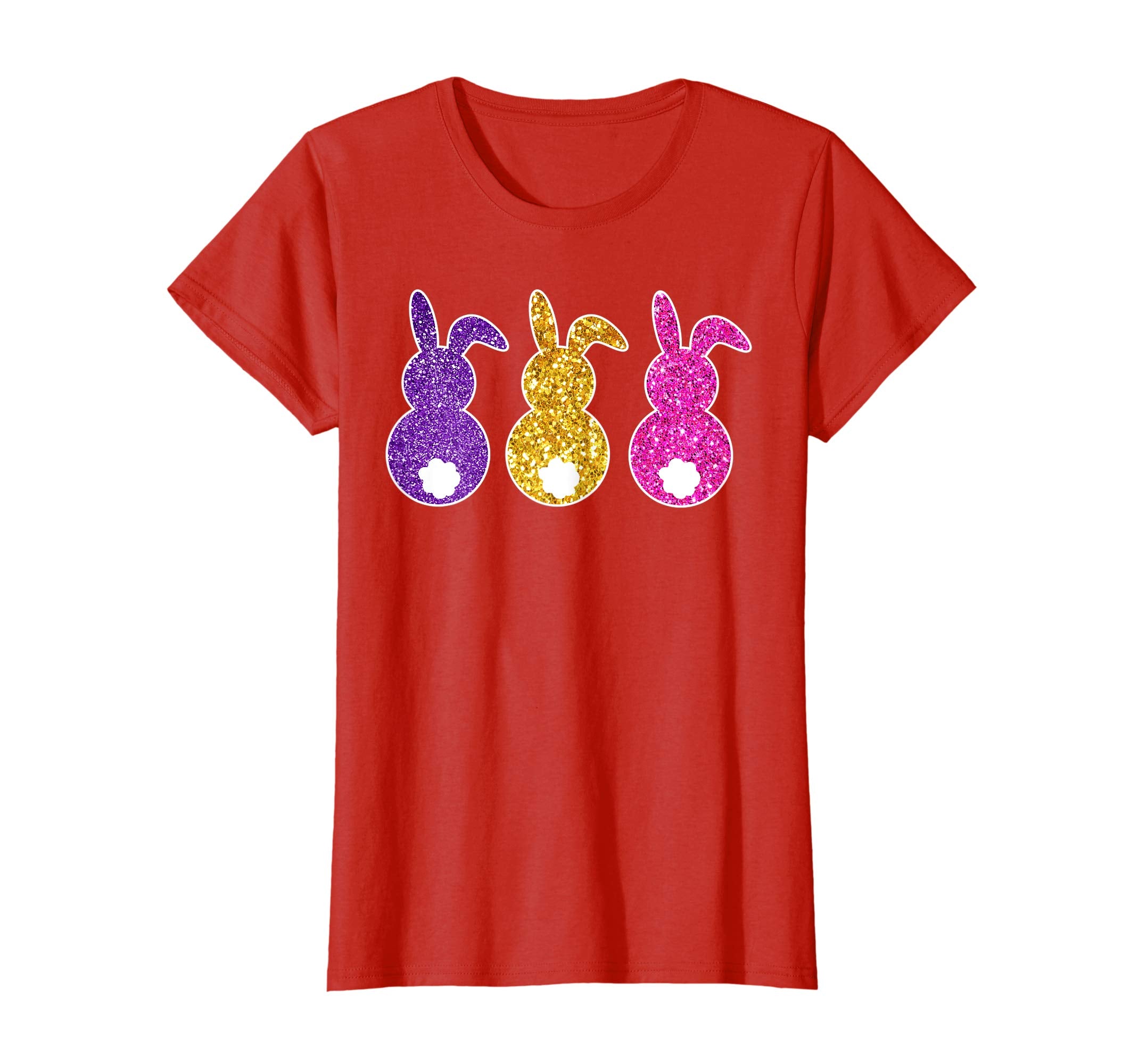 Happy easter tee Funny colorful Bunny With Tail Ears t-shirt